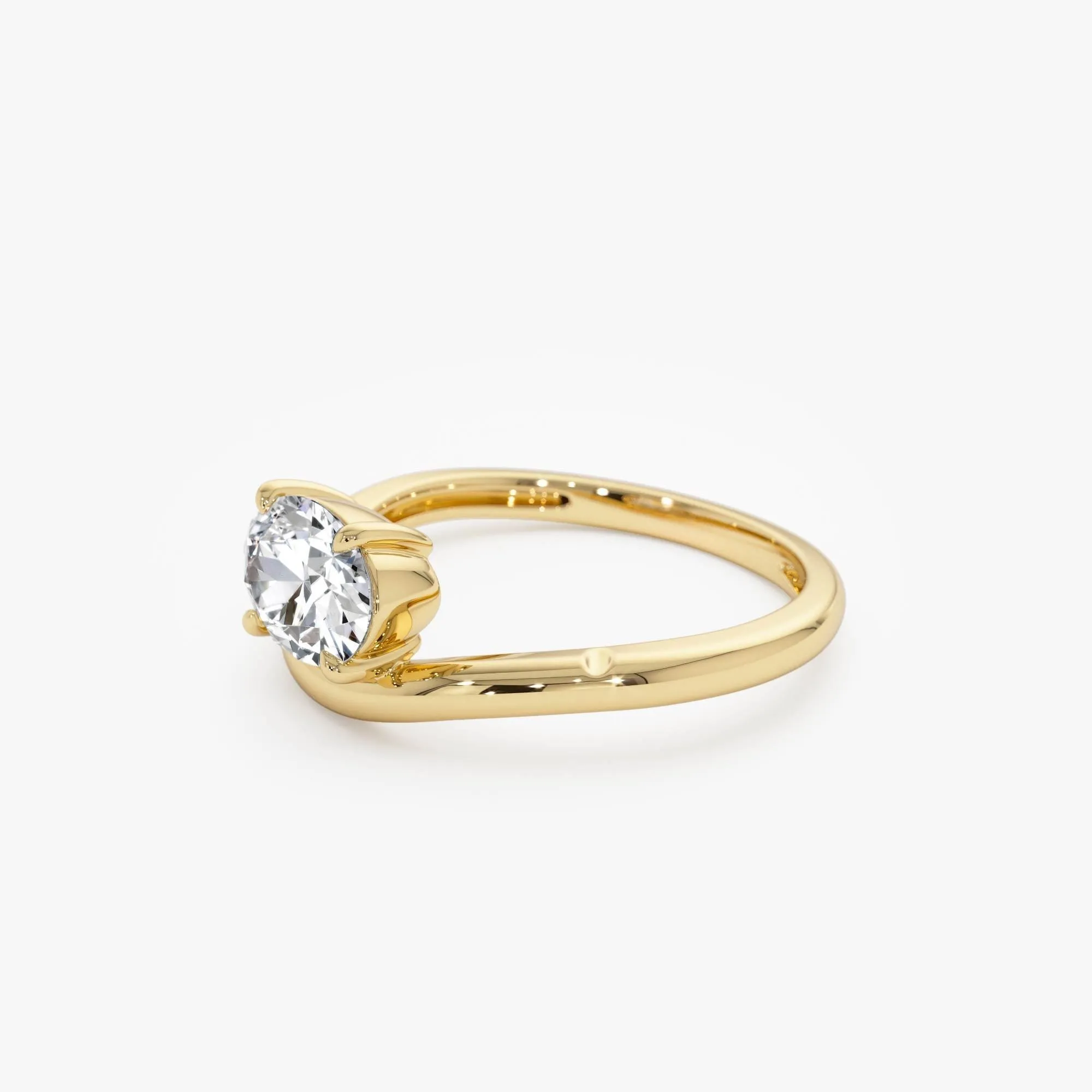 1 ctw Oval Shaped Lab Grown Contemporary Diamond Engagement Ring - Image 6