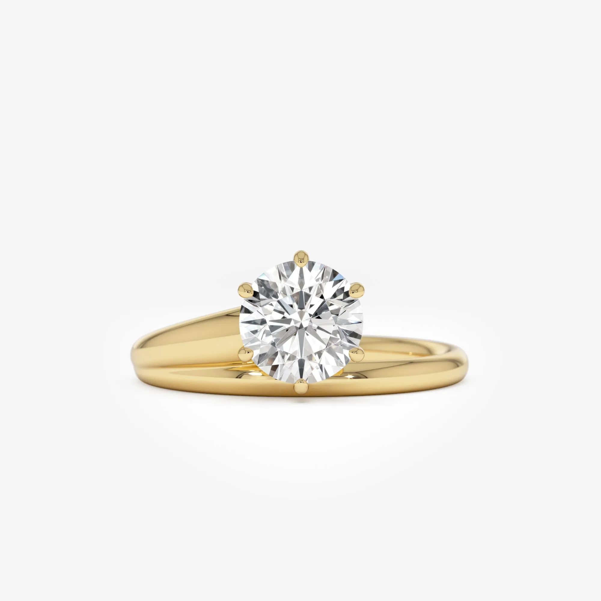 1.00 Ctw Round Lab Diamond Unique Solitaire