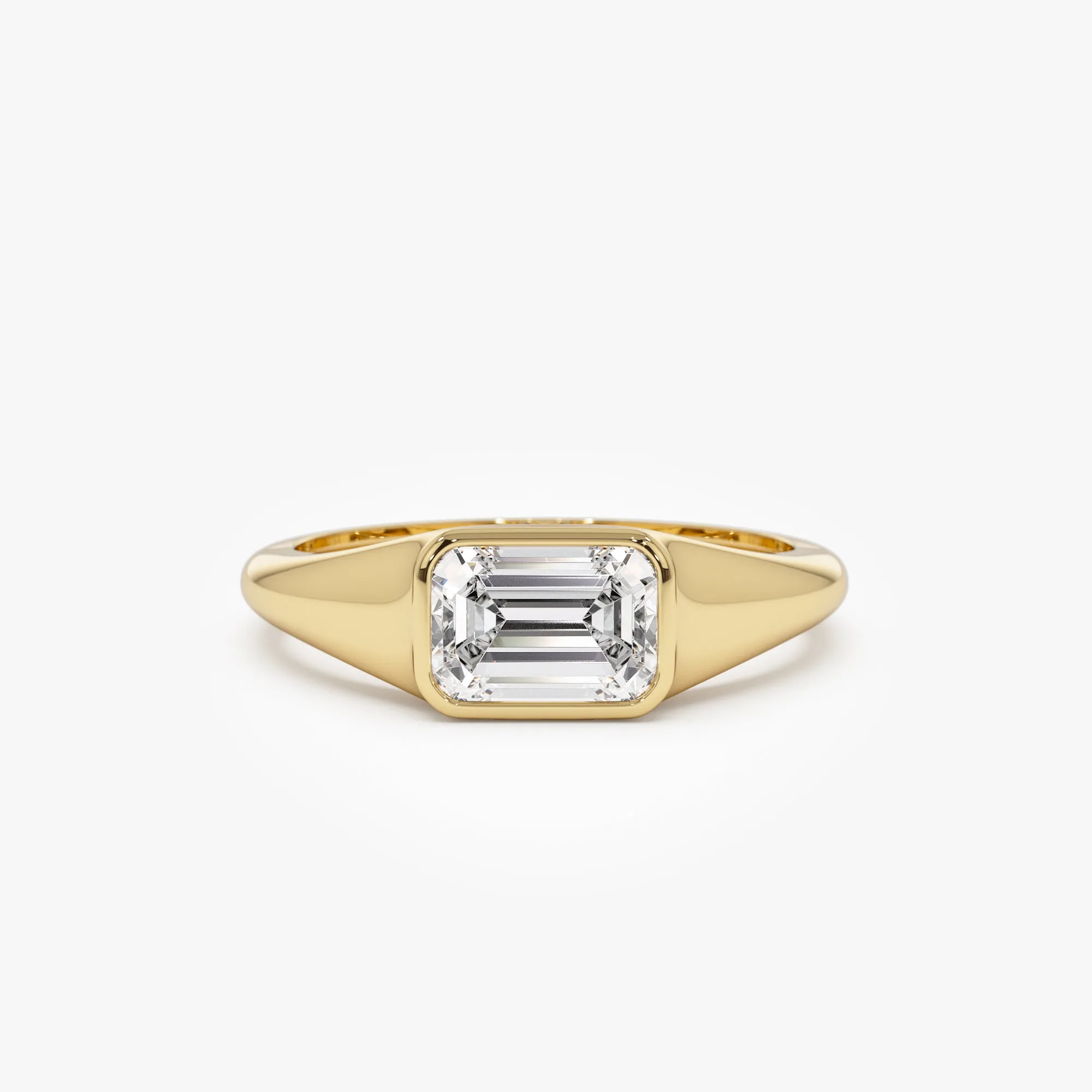 1.00 ctw Emerald Cut Lab Grown Diamond Ring