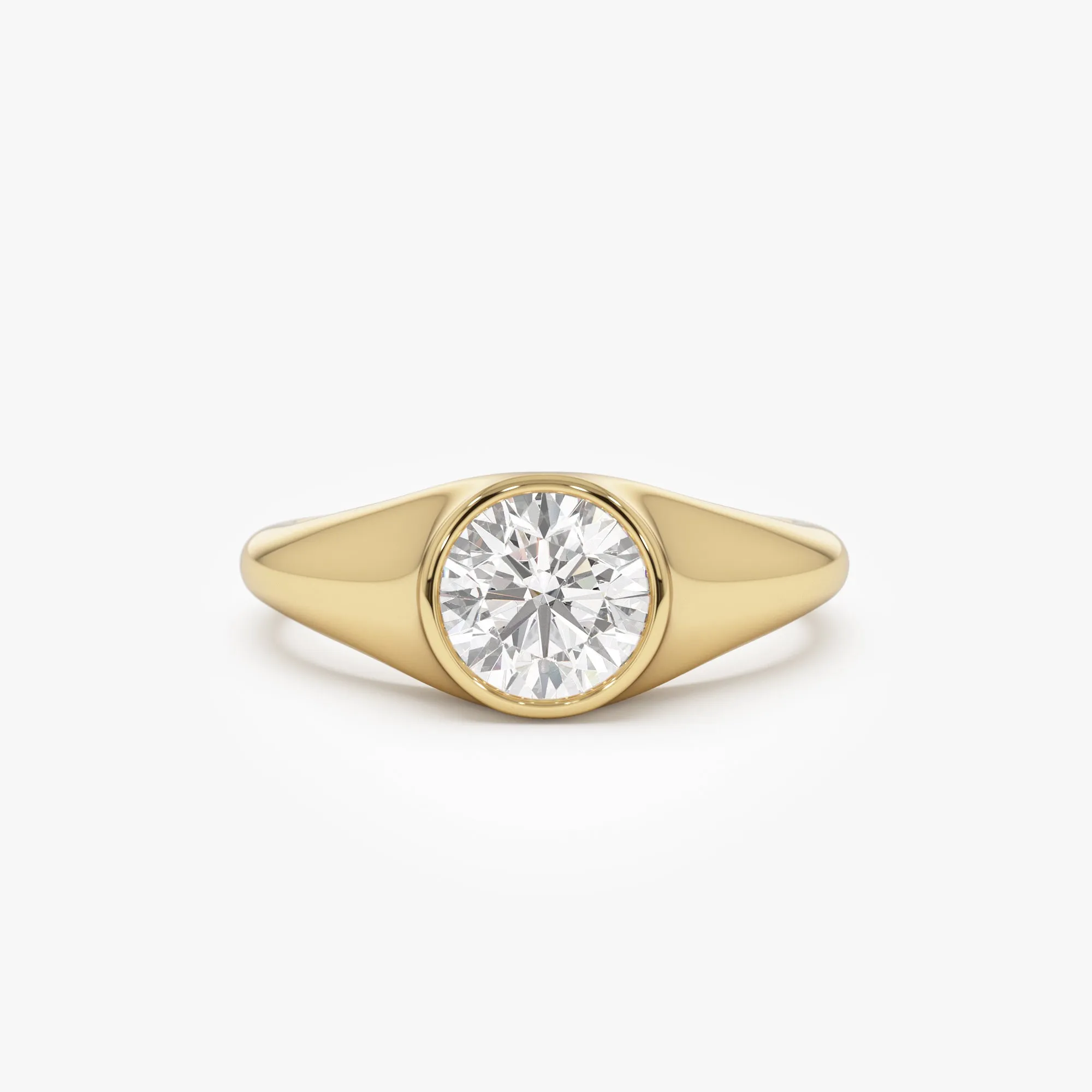 1.00 ctw Round Shaped Lab Grown Diamond Ring