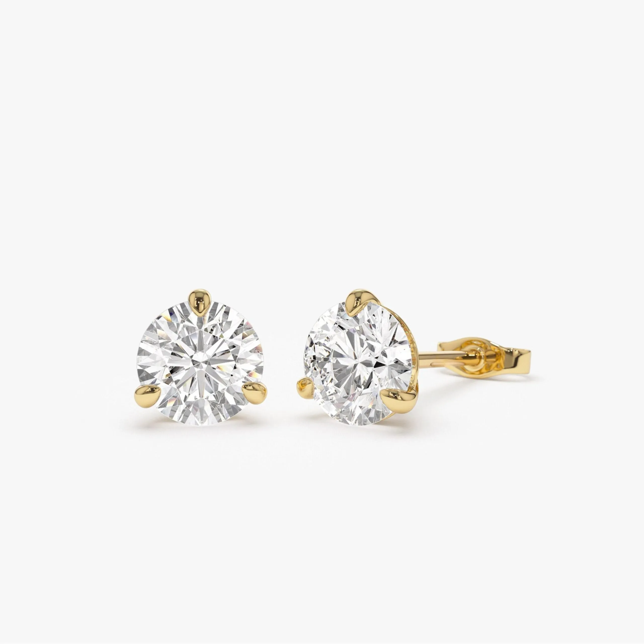 1.50 ctw Martini Setting Round Lab Grown Diamond Studs