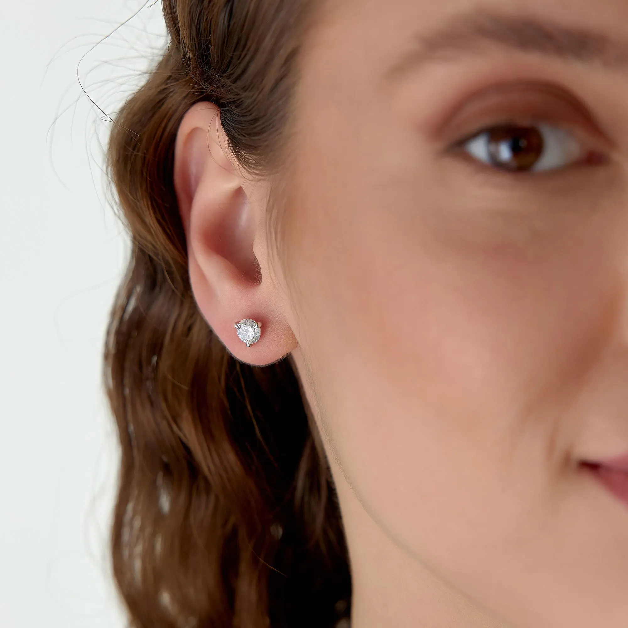 1.50 ctw Martini Setting Round Lab Grown Diamond Studs - Image 6