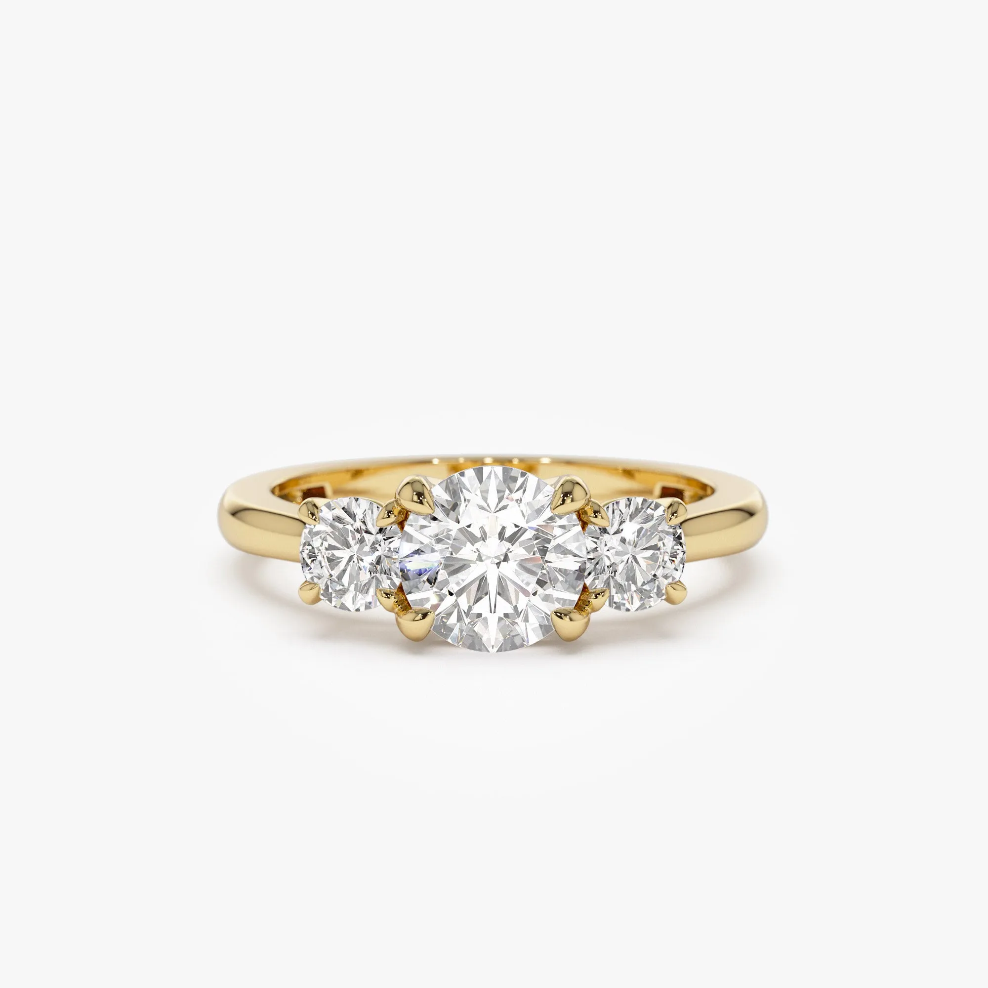 1.50 ctw Round Lab Grown Diamond Three Stone Engagement Ring