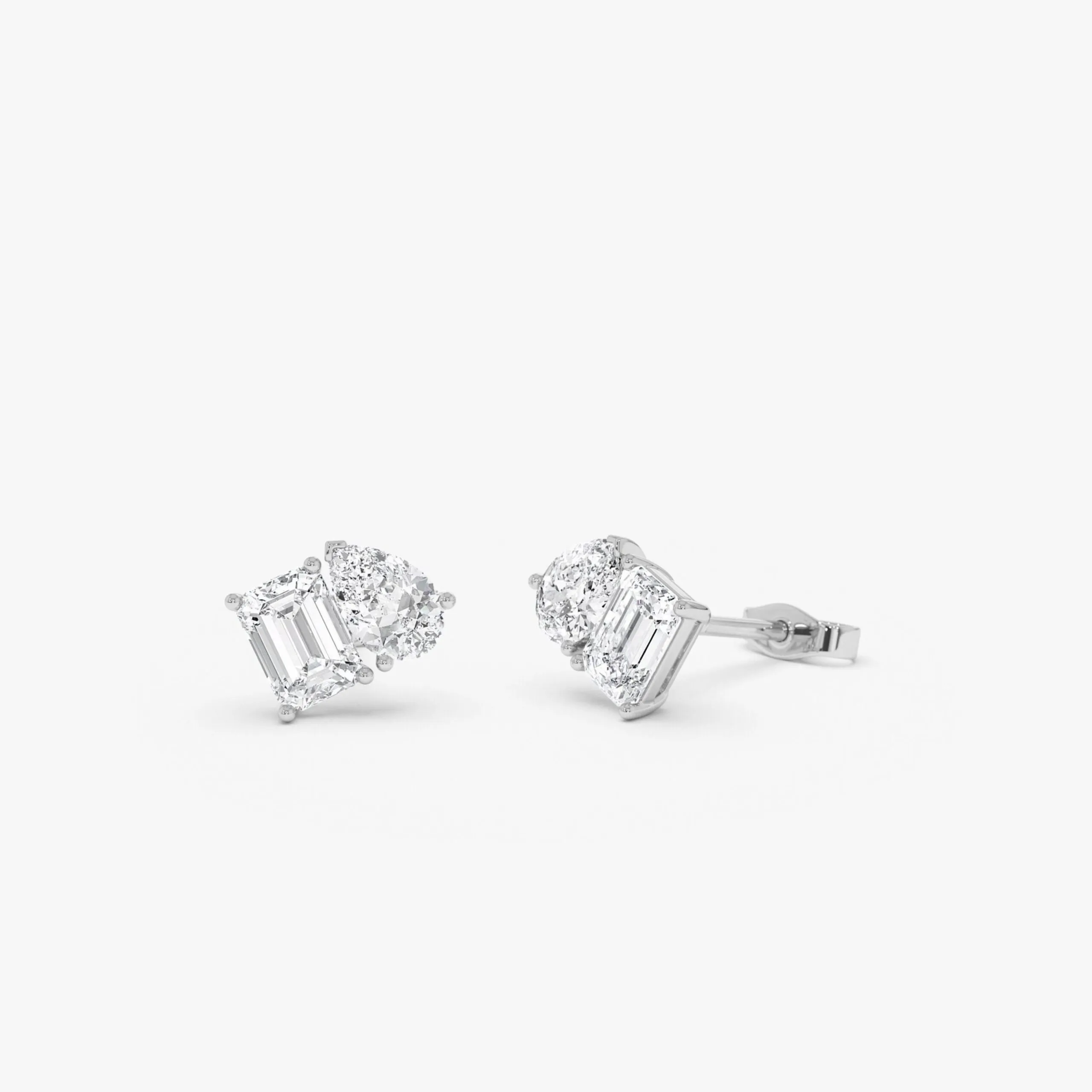 1.80 ctw Toi et Moi Lab Grown Diamond Studs - Image 2