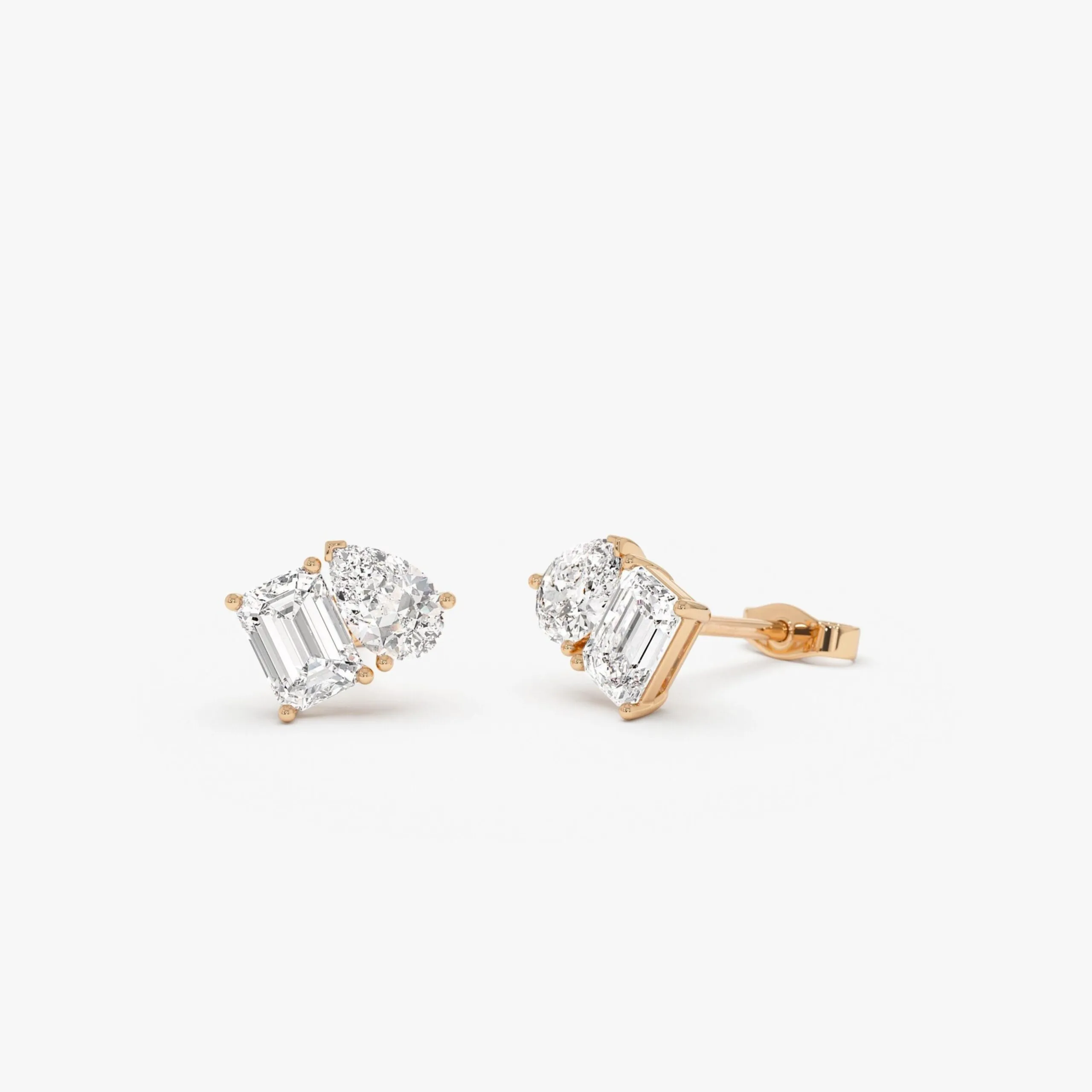 1.80 ctw Toi et Moi Lab Grown Diamond Studs - Image 4