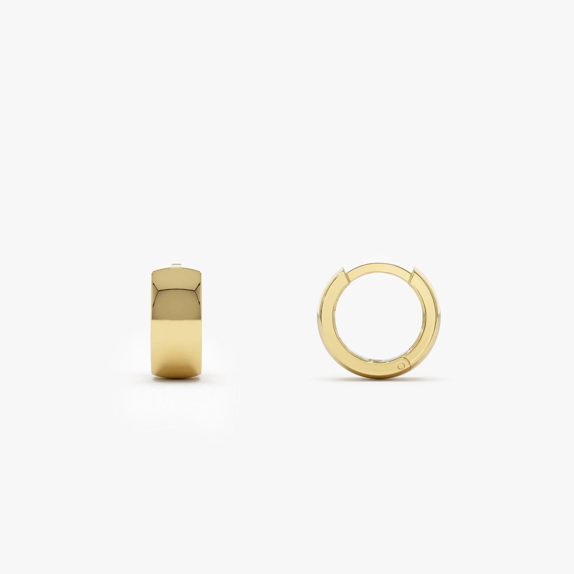 15mm Chunky Gold Huggies