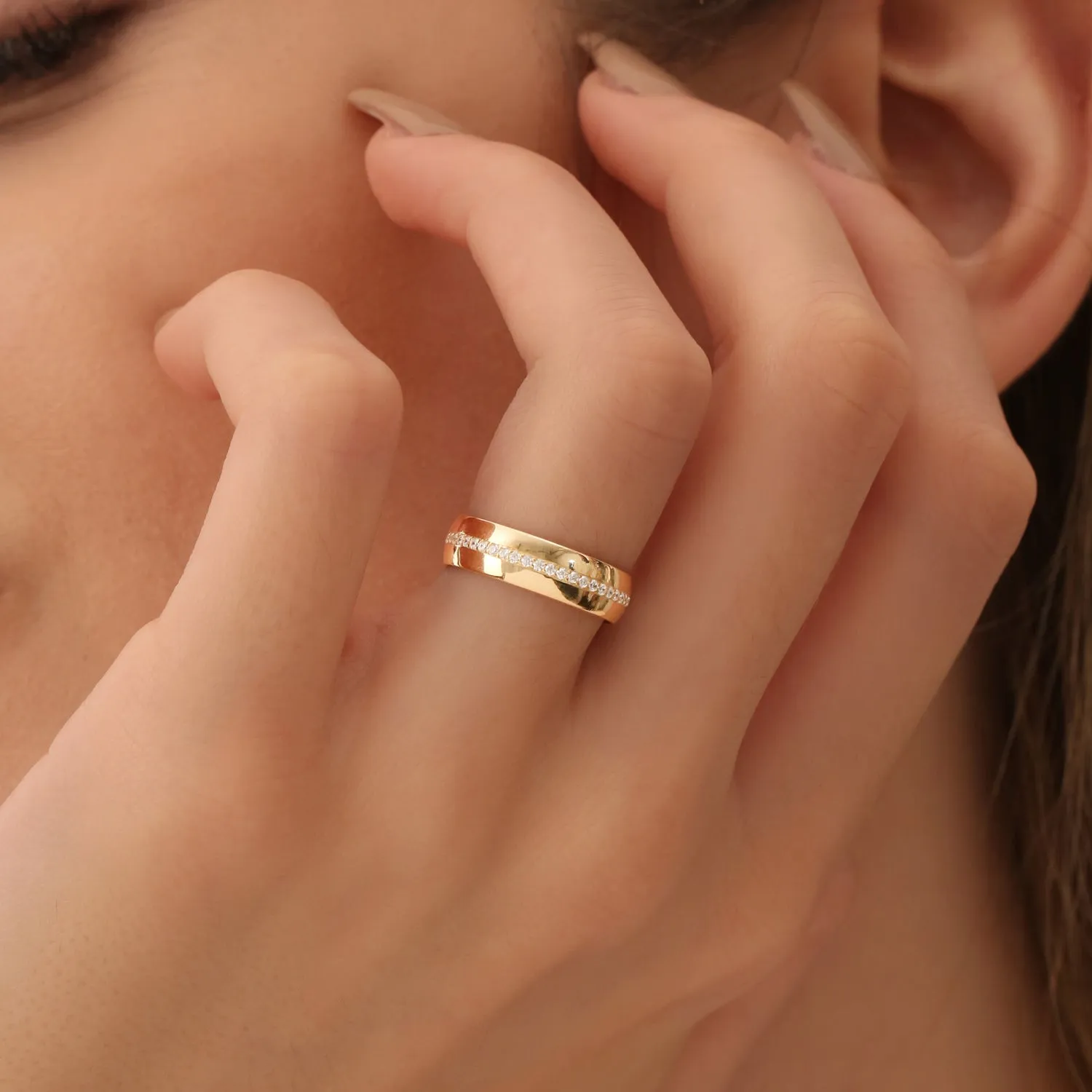 5MM Wide Full Eternity Diamond Ring - Image 2