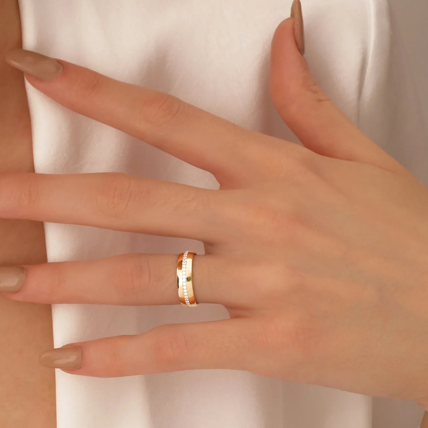 5MM Wide Full Eternity Diamond Ring - Image 3