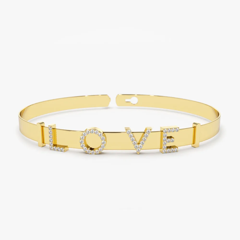 5Mm Sliding Diamond Initials Bangle - Image 9