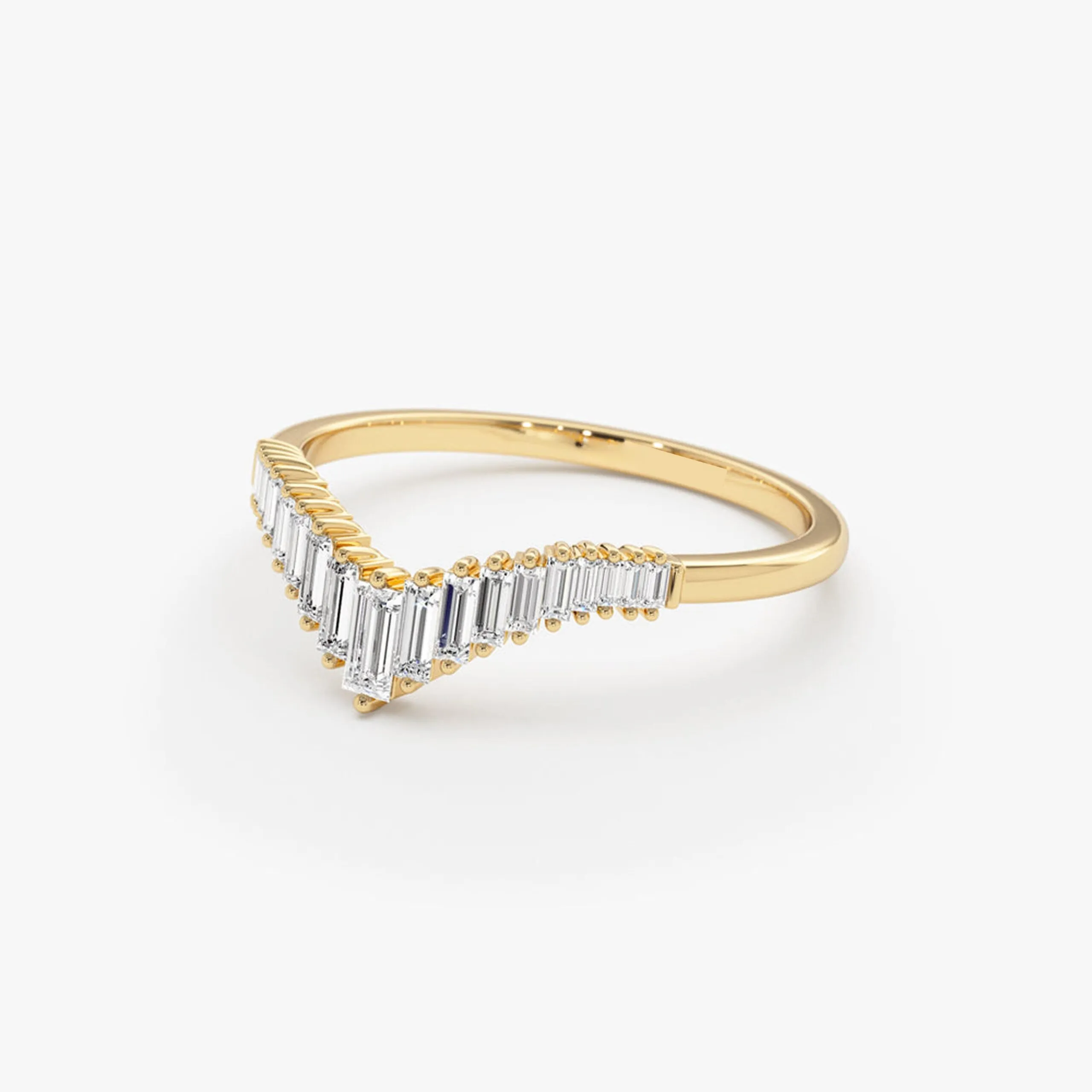 Baguette Diamond Curved Tiara Ring - Image 2