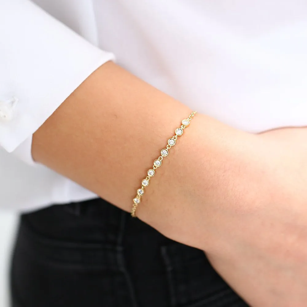 Bezel Set Diamond Bracelet - Image 6