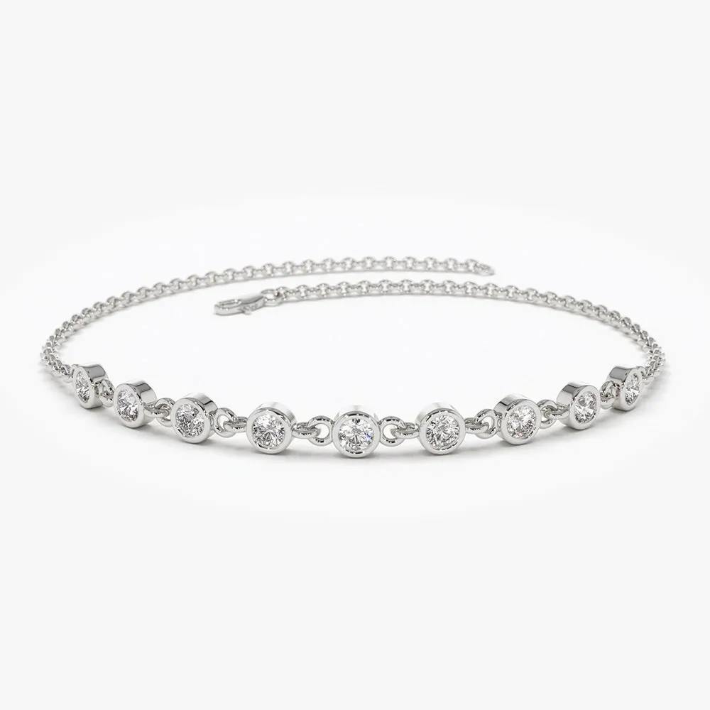 Bezel Set Diamond Bracelet - Image 4