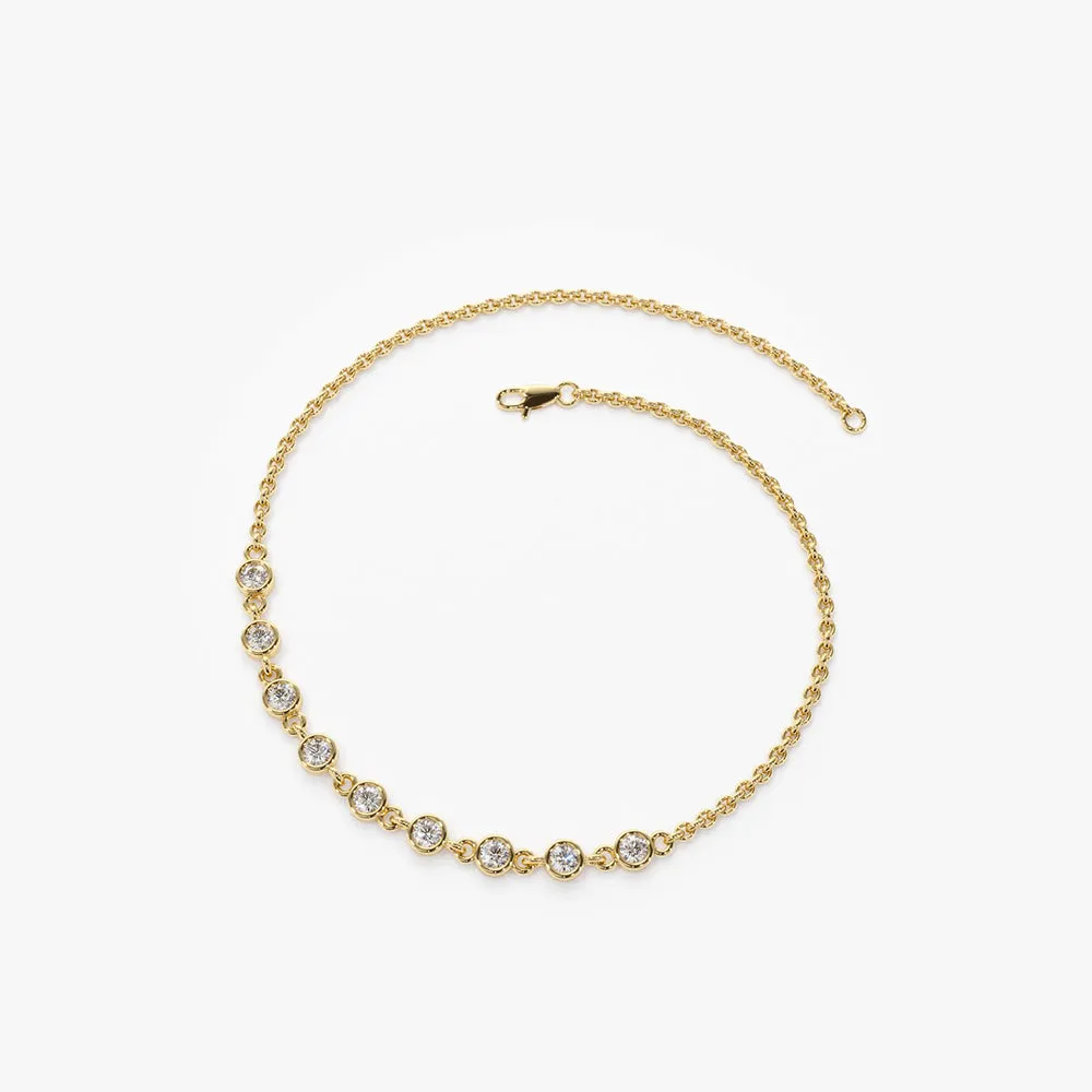 Bezel Set Diamond Bracelet - Image 5