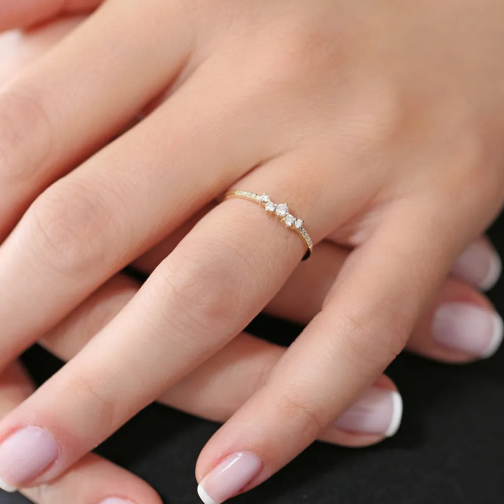 Bridal Diamond Cluster Ring - Image 6