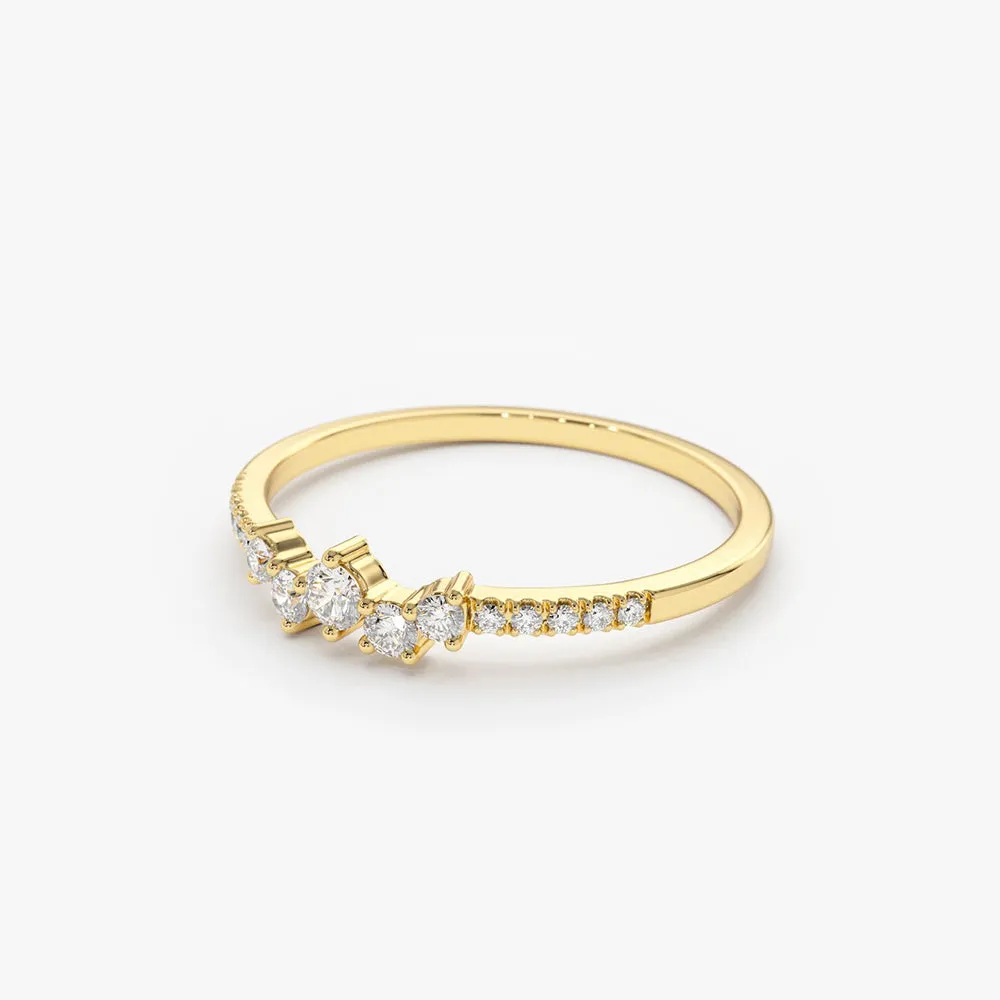 Bridal Diamond Cluster Ring - Image 9
