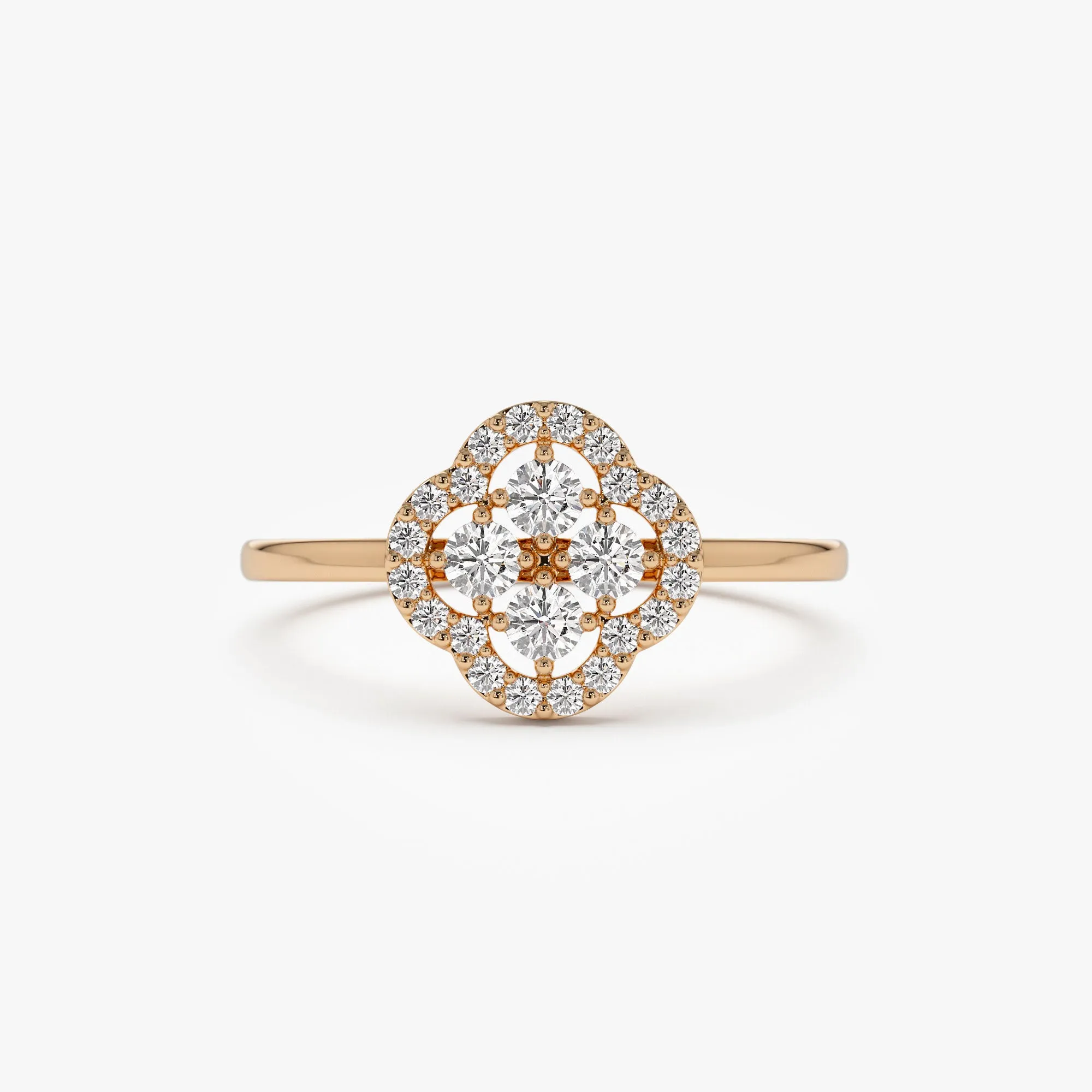 Clover Diamond Cluster Ring - Image 6