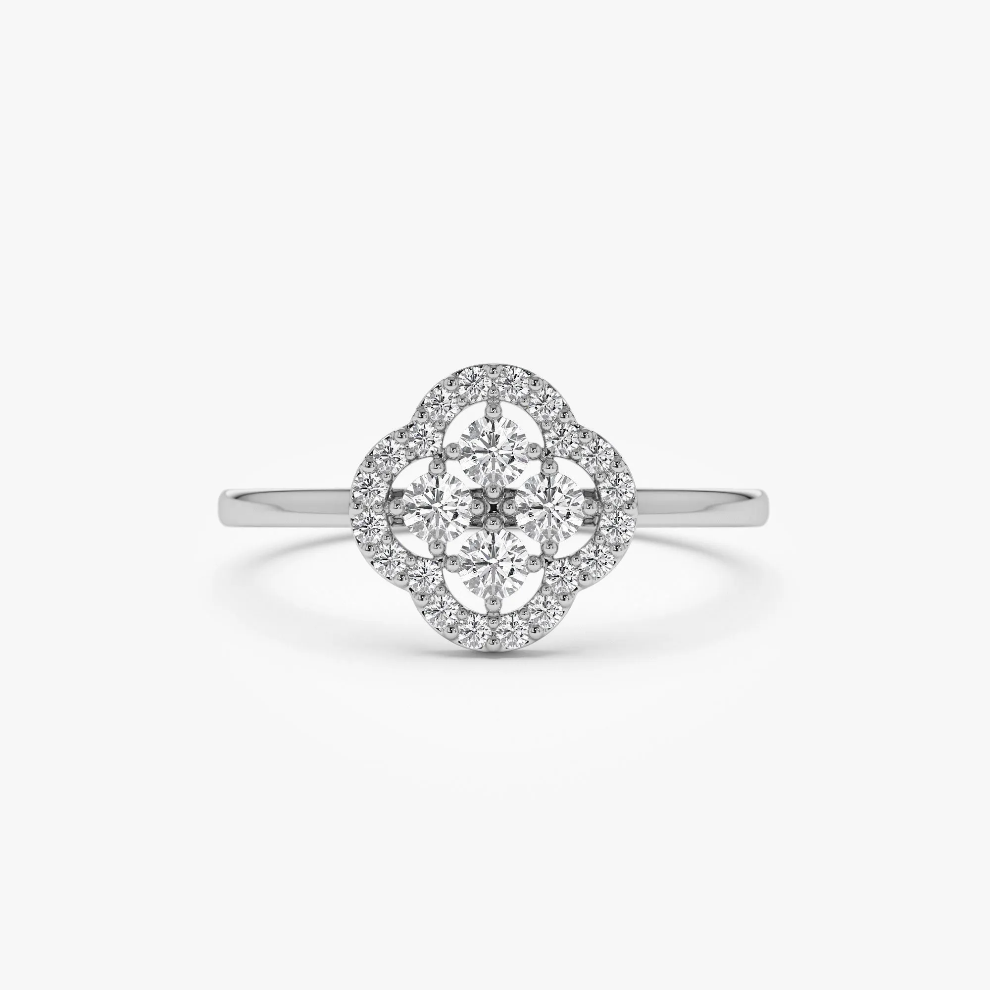 Clover Diamond Cluster Ring - Image 4