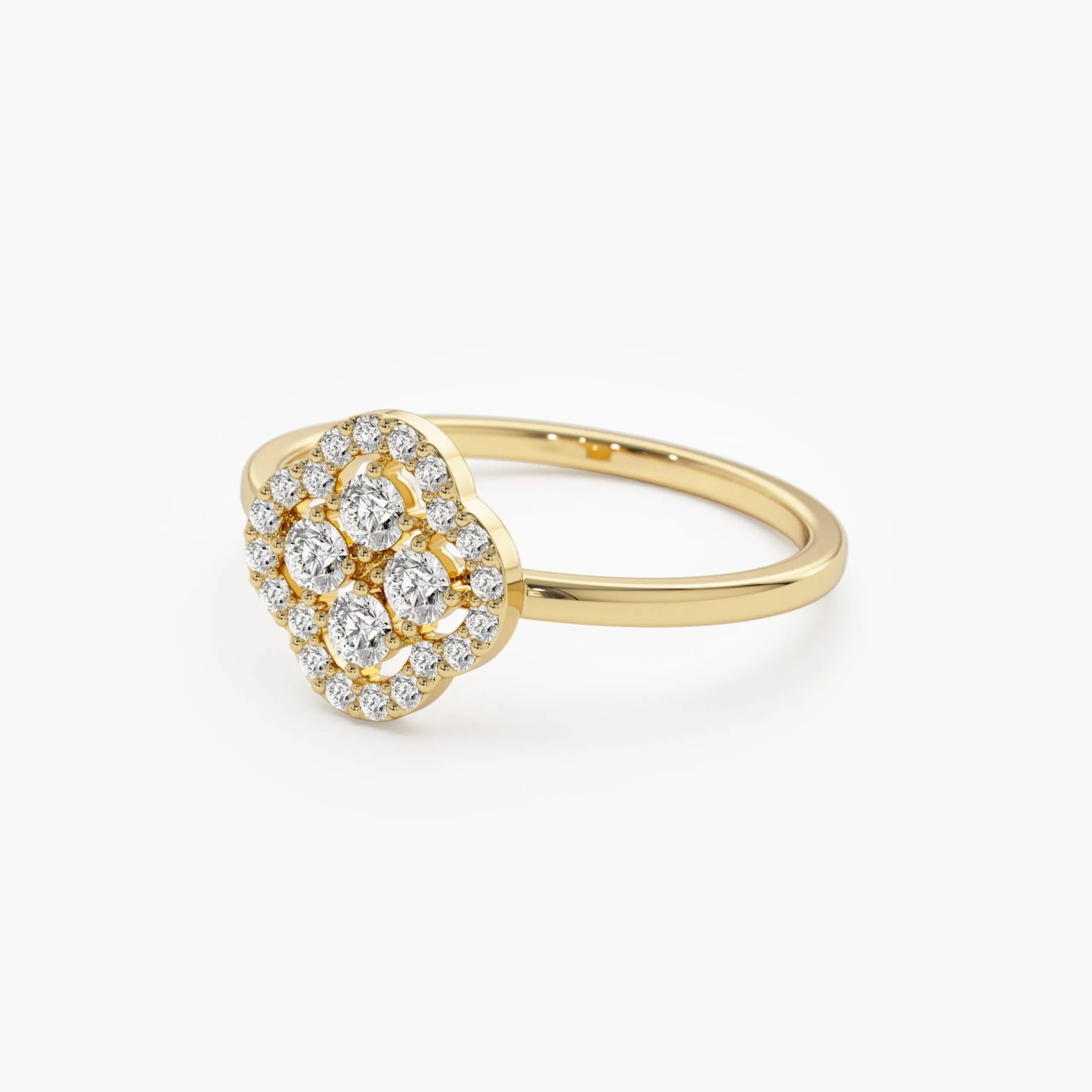 Clover Diamond Cluster Ring - Image 5