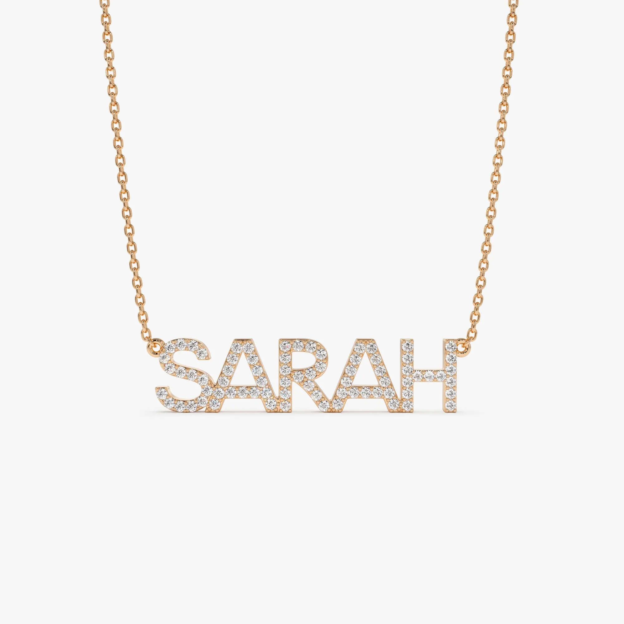 Dainty Layering Diamond Name Necklace - Image 4