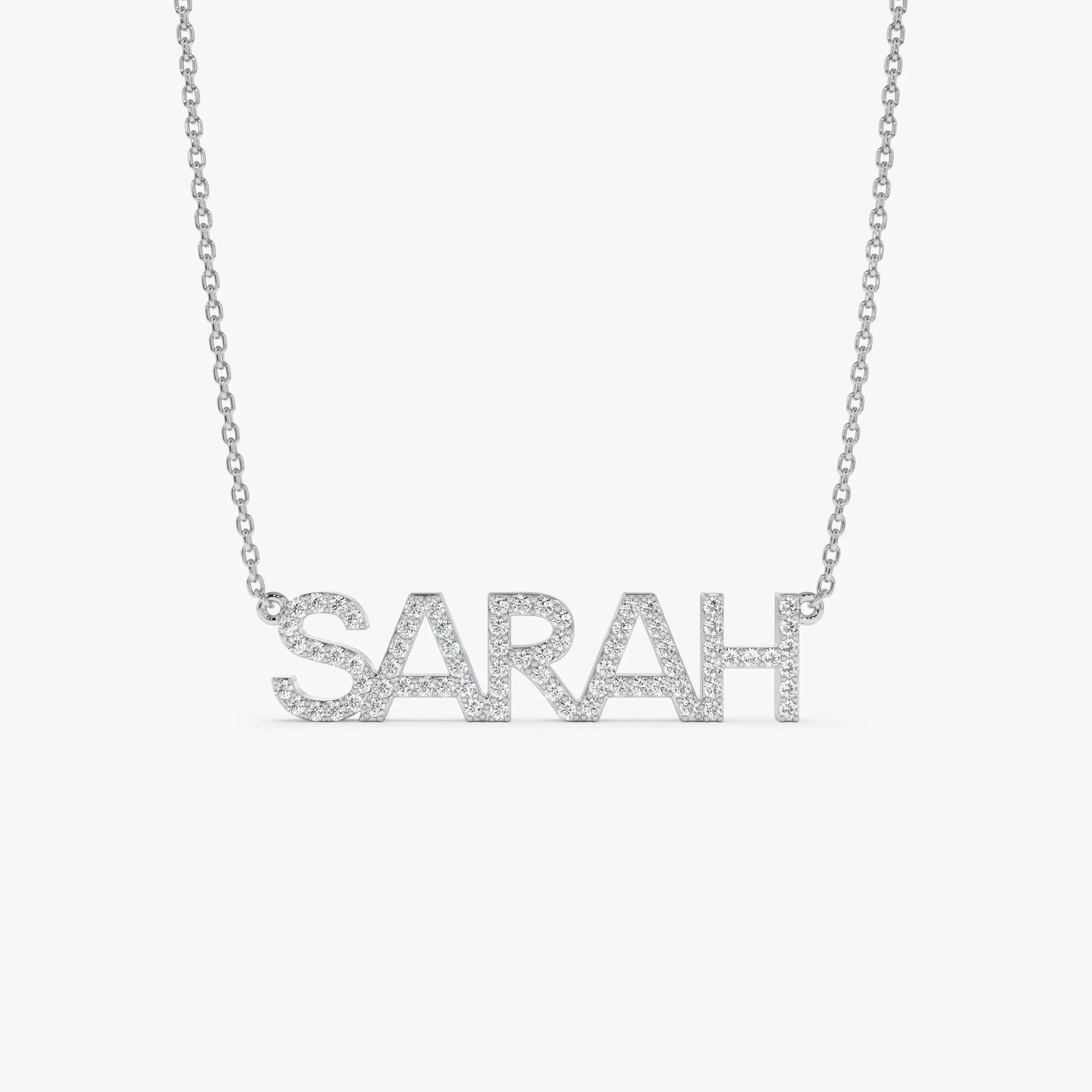 Dainty Layering Diamond Name Necklace - Image 5