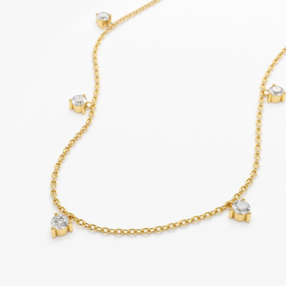 Dangling Diamond Solitaire Necklace - Image 6