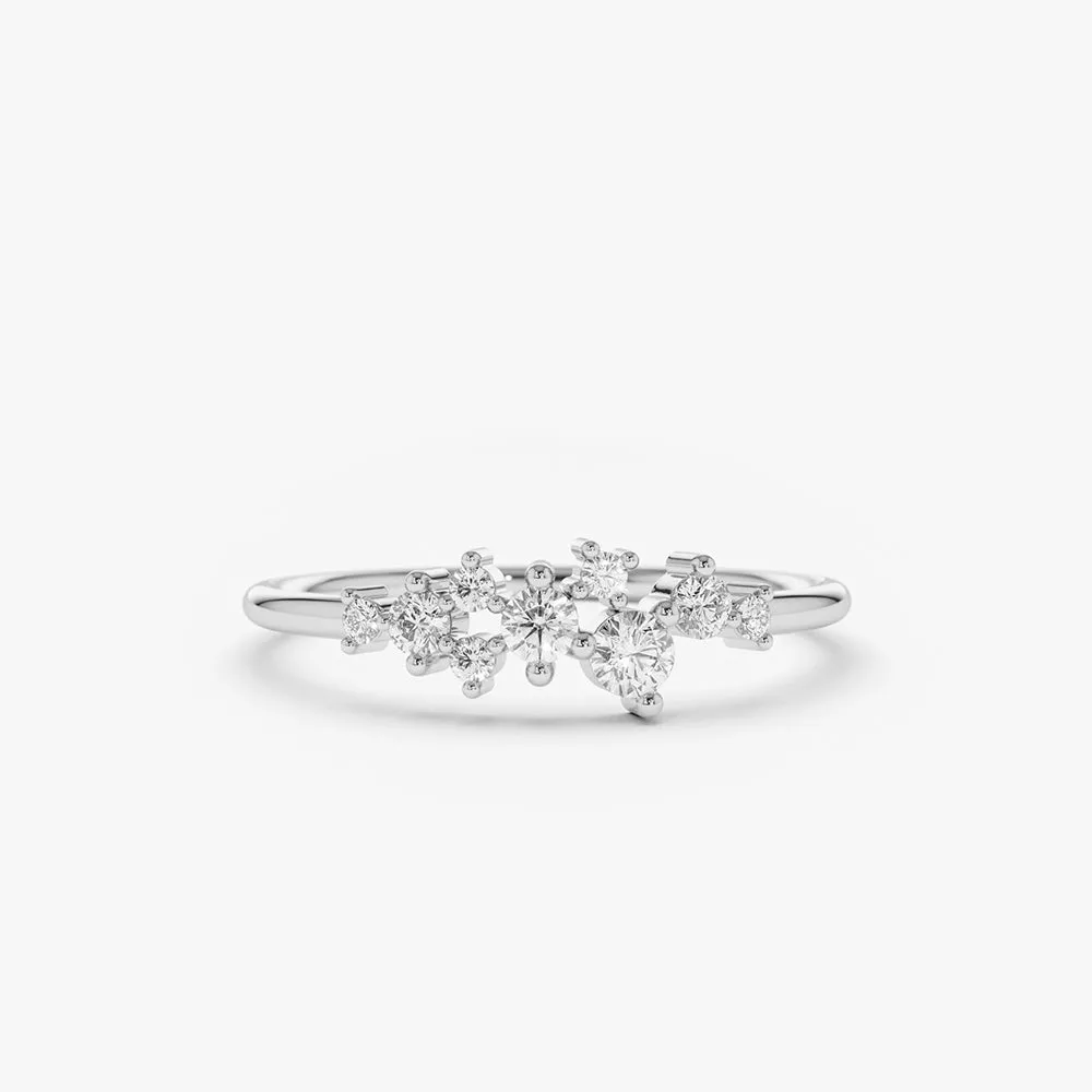 Diamond Cluster Ring - Image 2