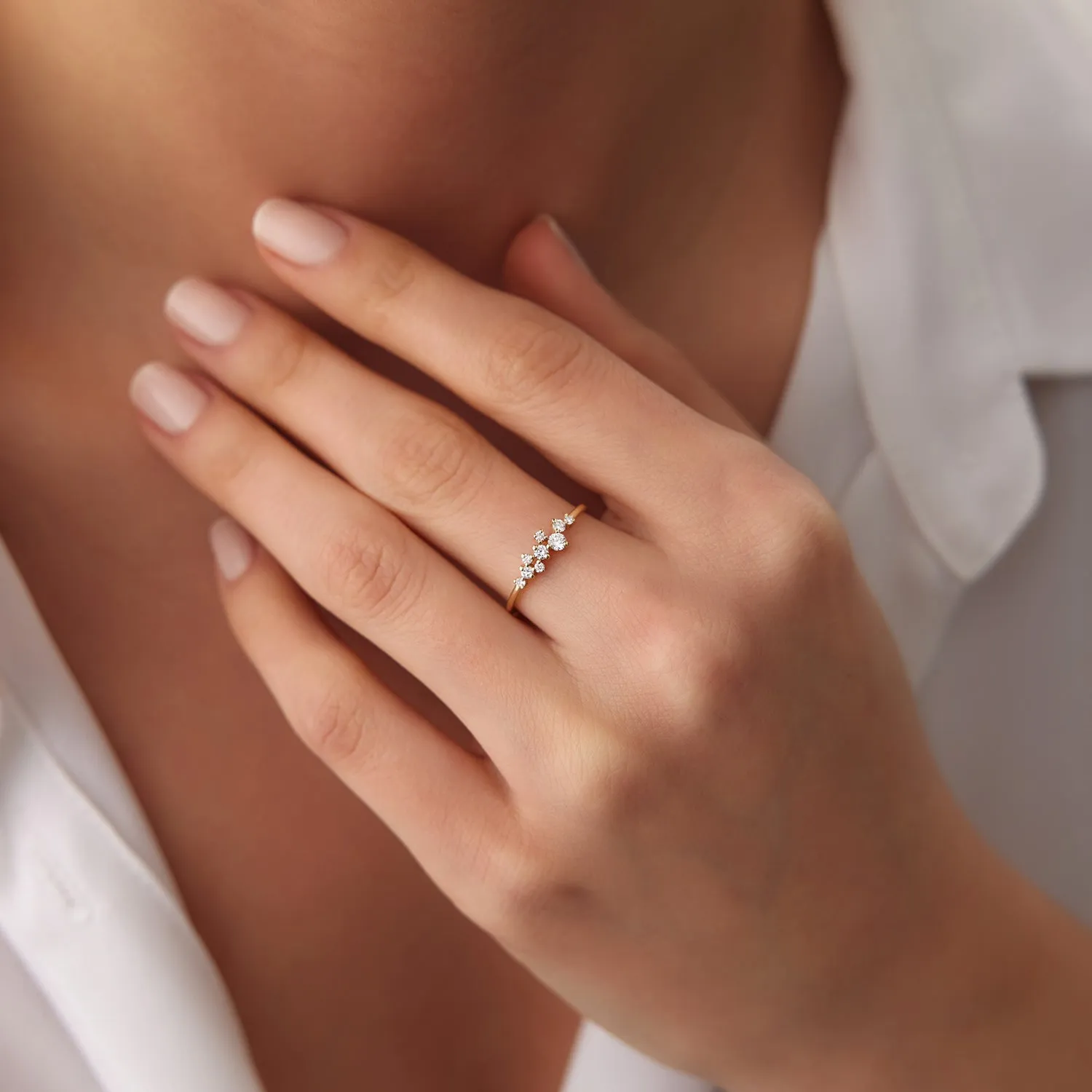 Diamond Cluster Ring - Image 5