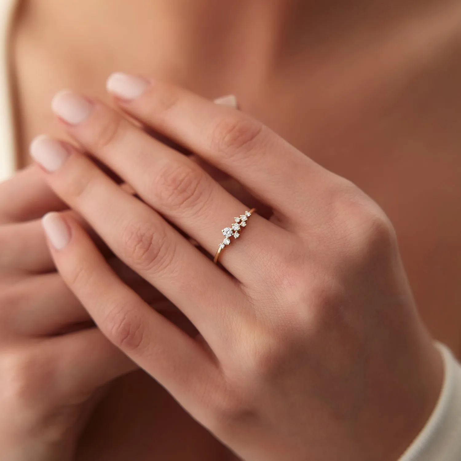 Diamond Cluster Ring - Image 7