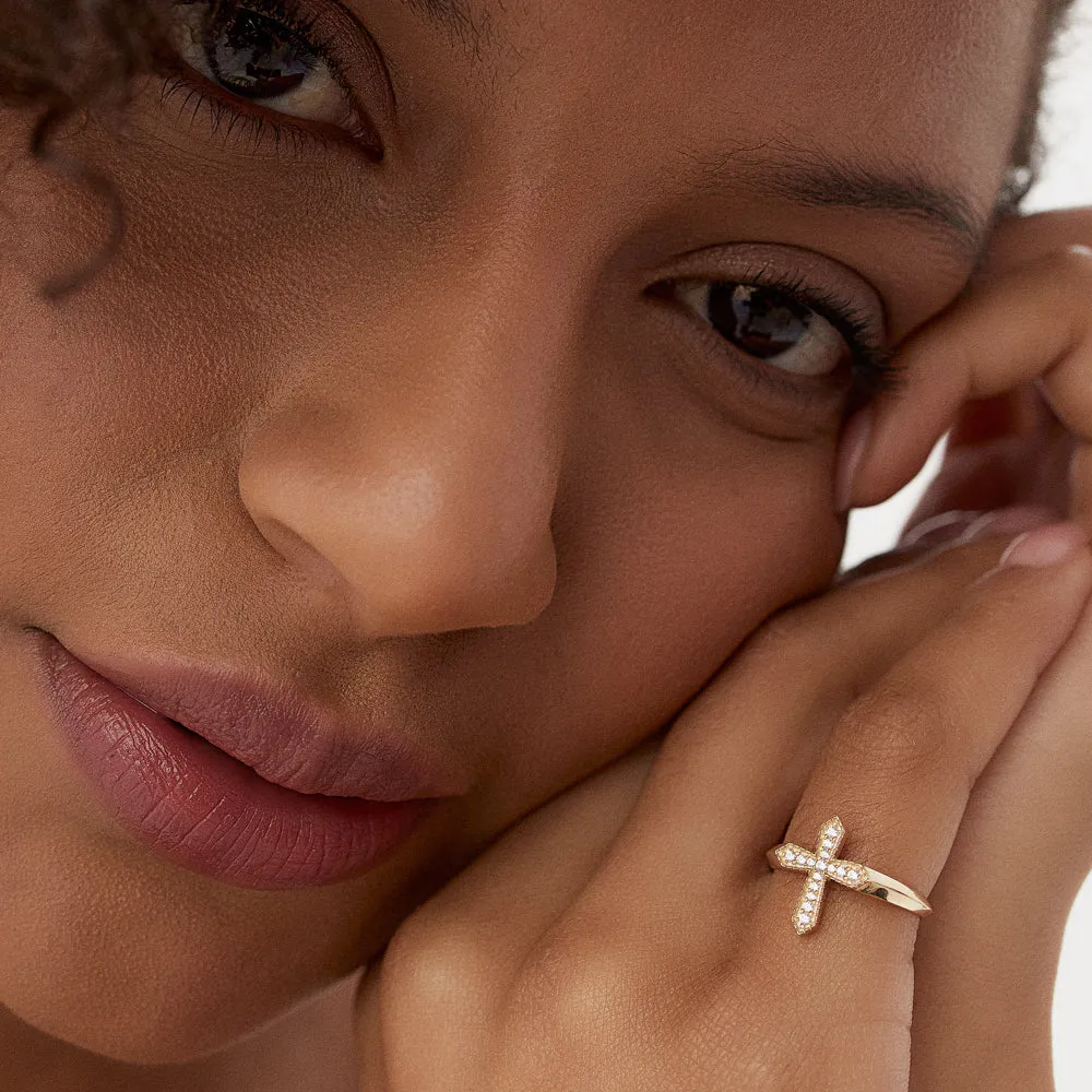 Diamond Cross Ring - Image 3
