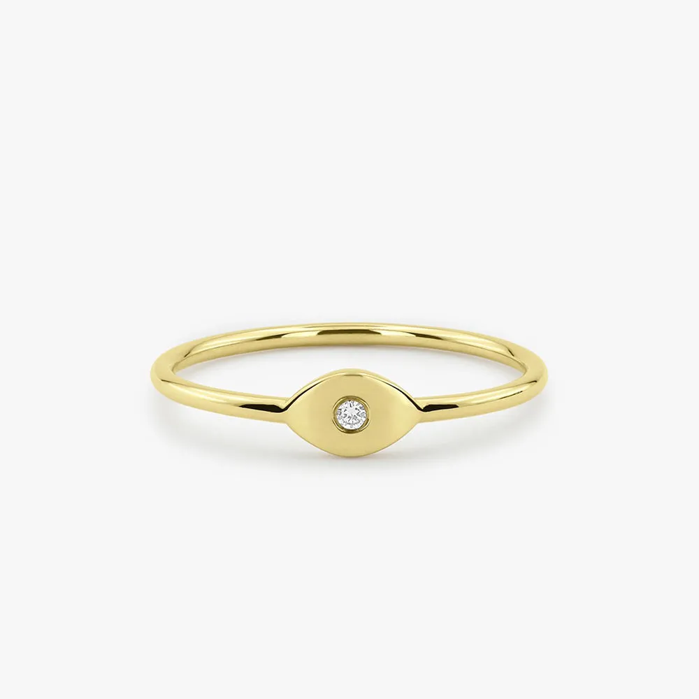 Evil Eye Diamond Ring