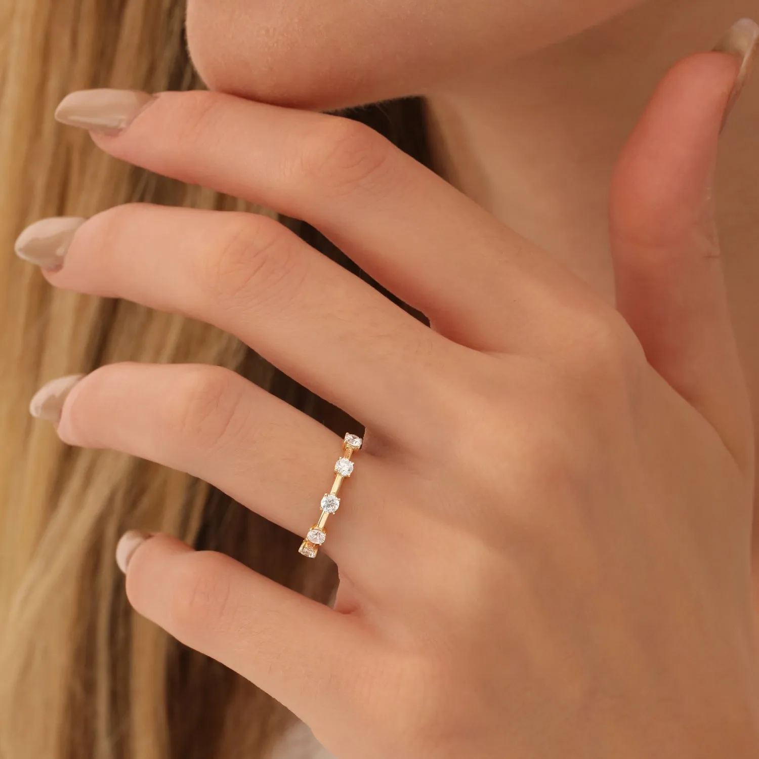 Five Stone Prong Setting Diamond Ring 0.50ctw - Image 2