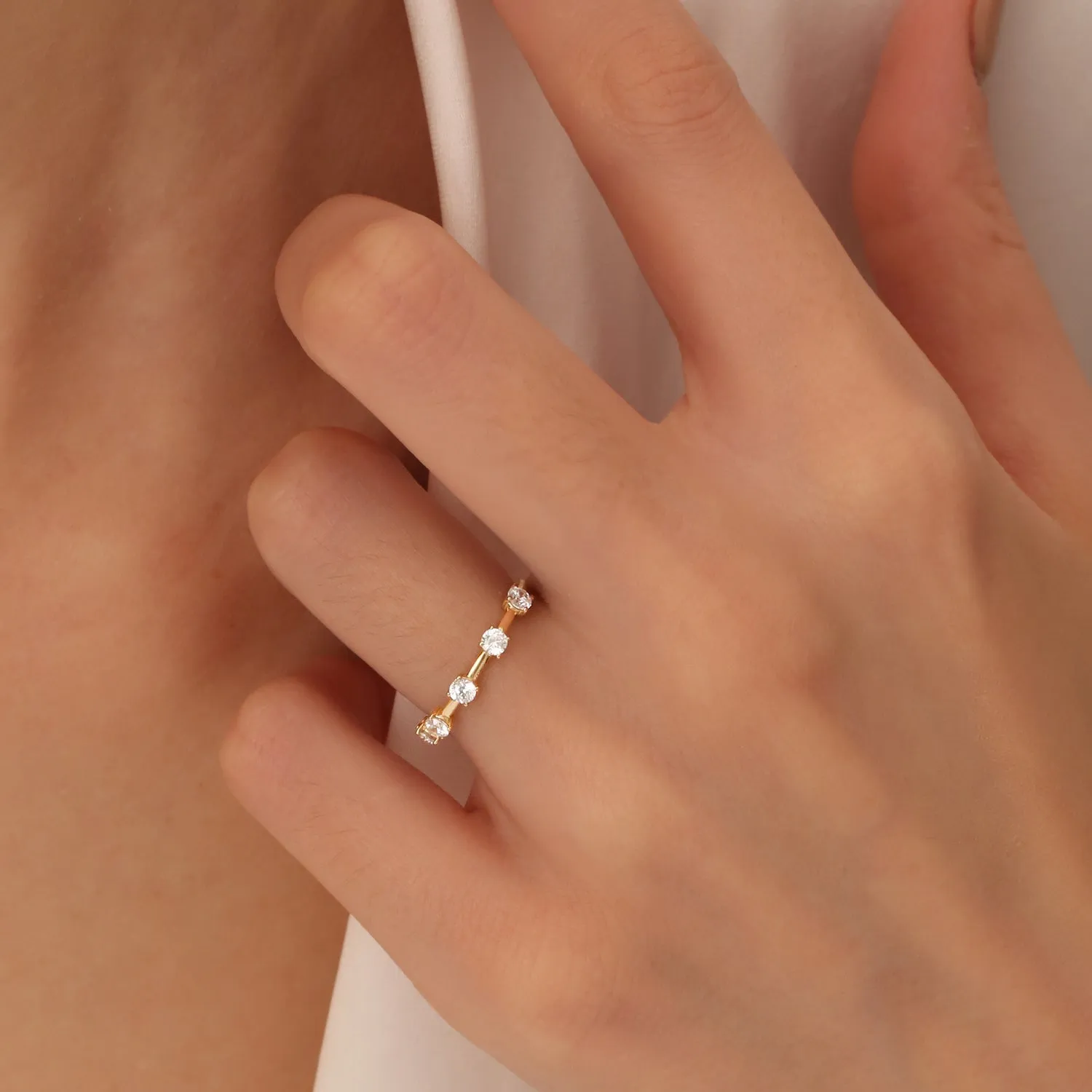 Five Stone Prong Setting Diamond Ring 0.50ctw - Image 3