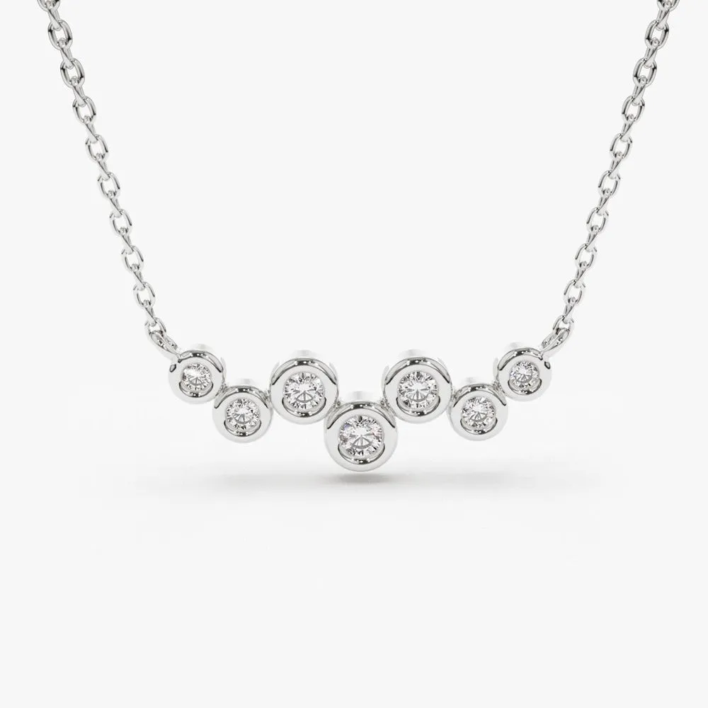 Floating Diamond Bubble Necklace - Image 5