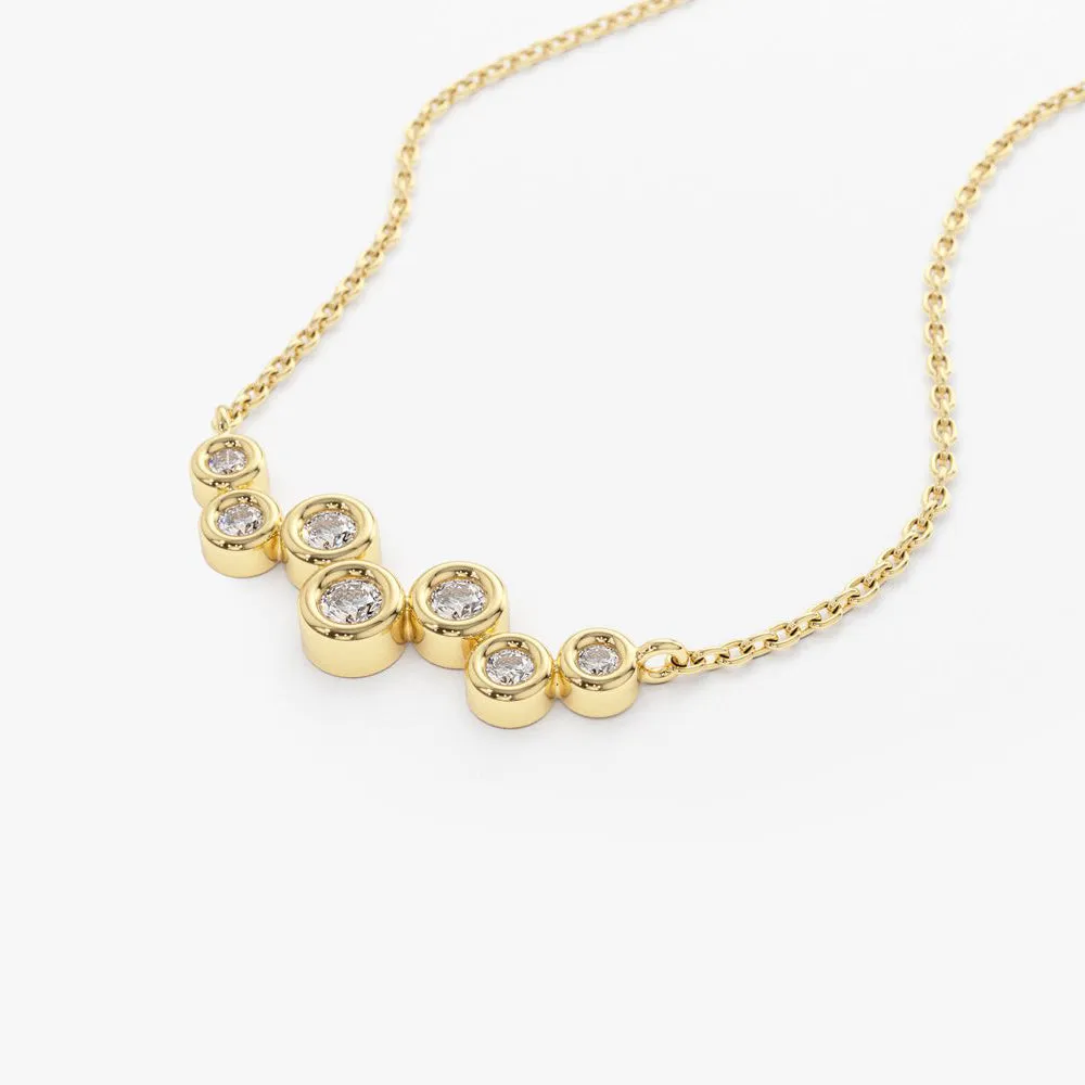 Floating Diamond Bubble Necklace - Image 6