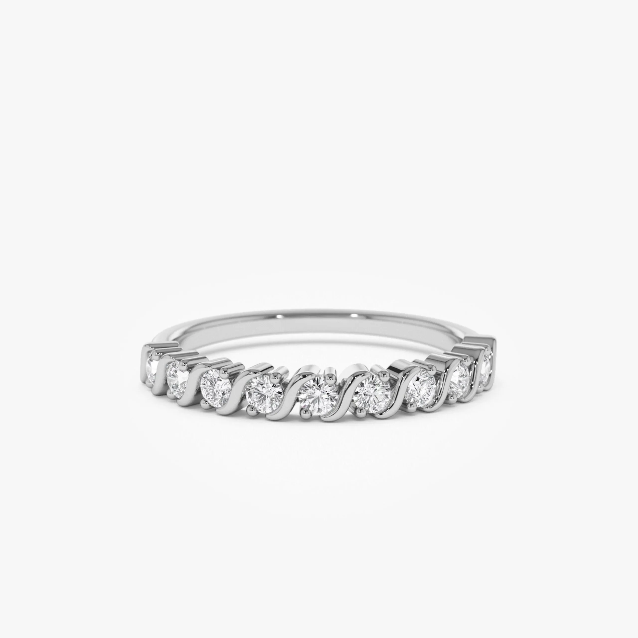 Gold Womens Diamond Wedding Ring - Image 2