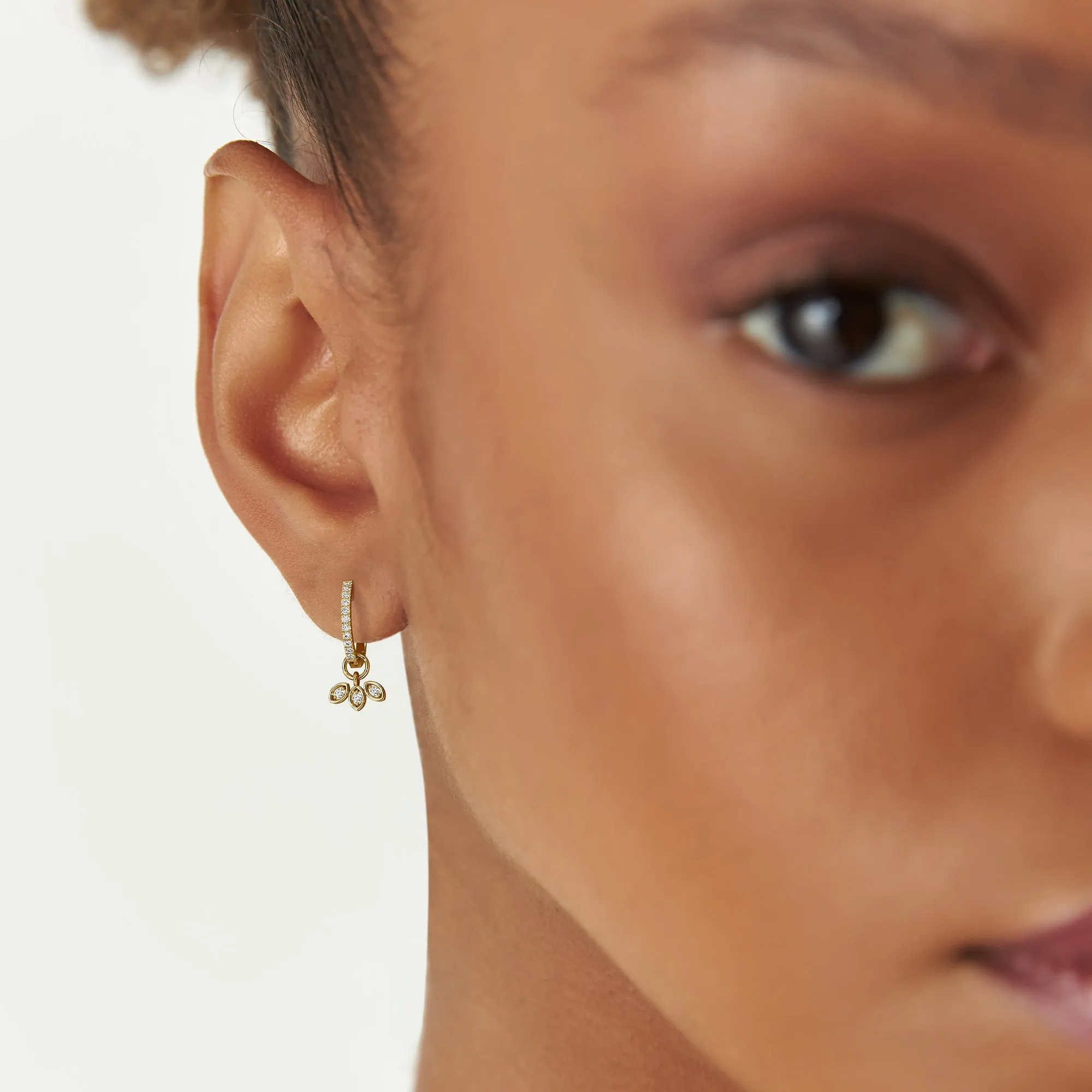 Leaf Shape Hoop Charm - Image 4