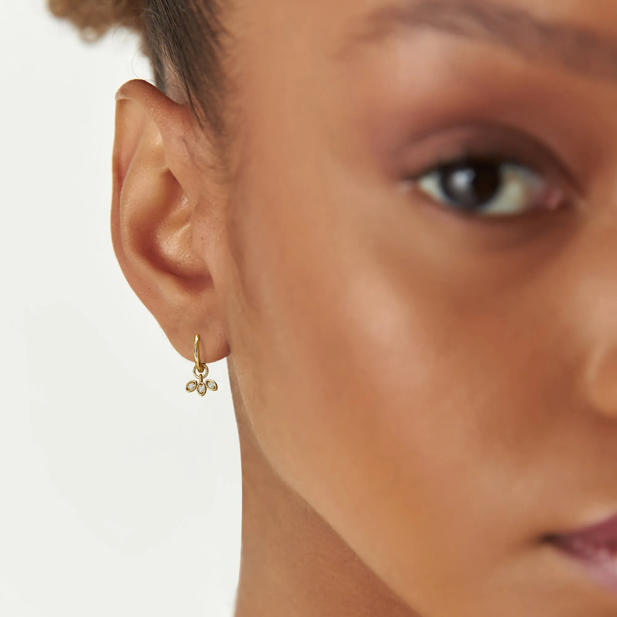 Leaf Shape Hoop Charm - Image 3