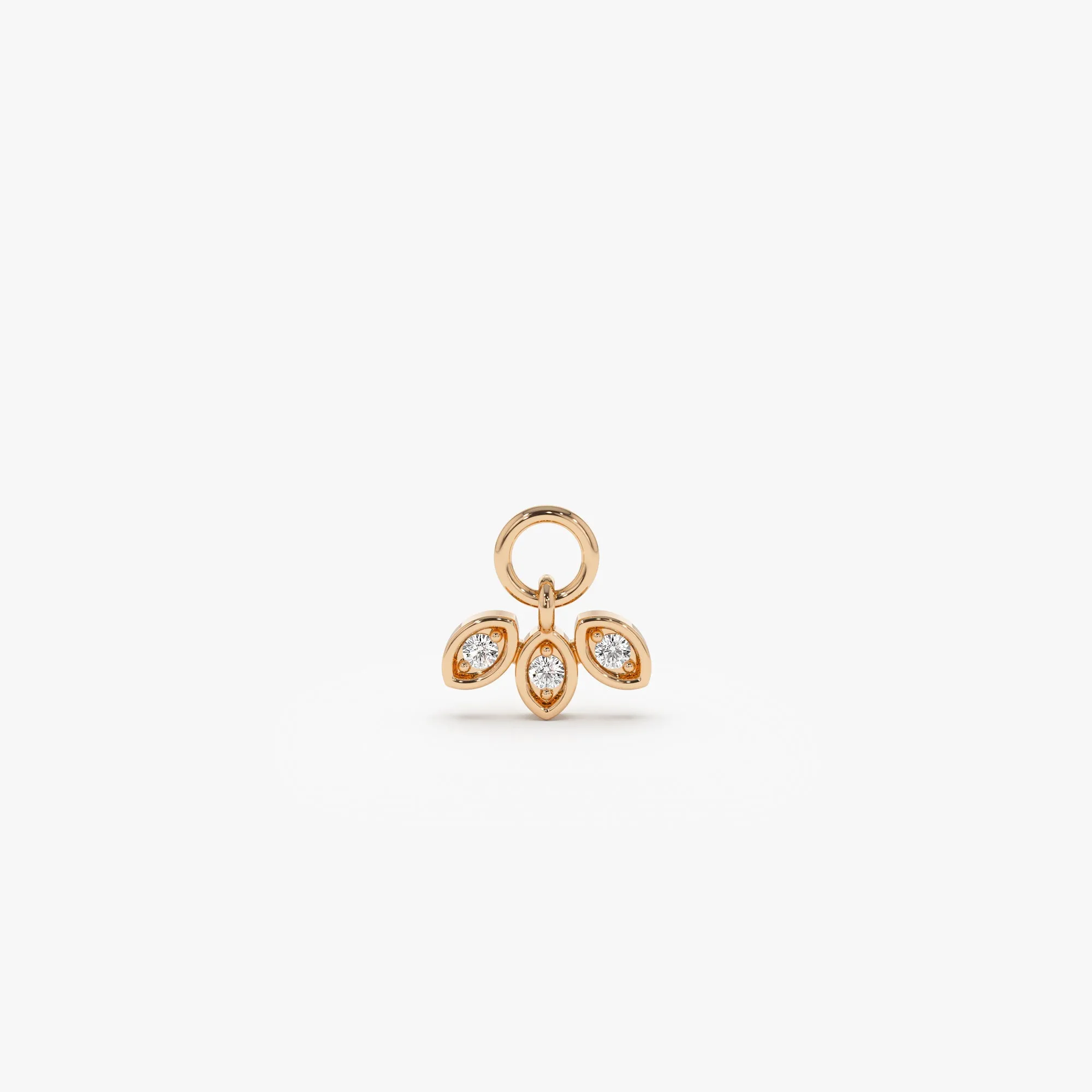 Leaf Shape Hoop Charm - Image 5