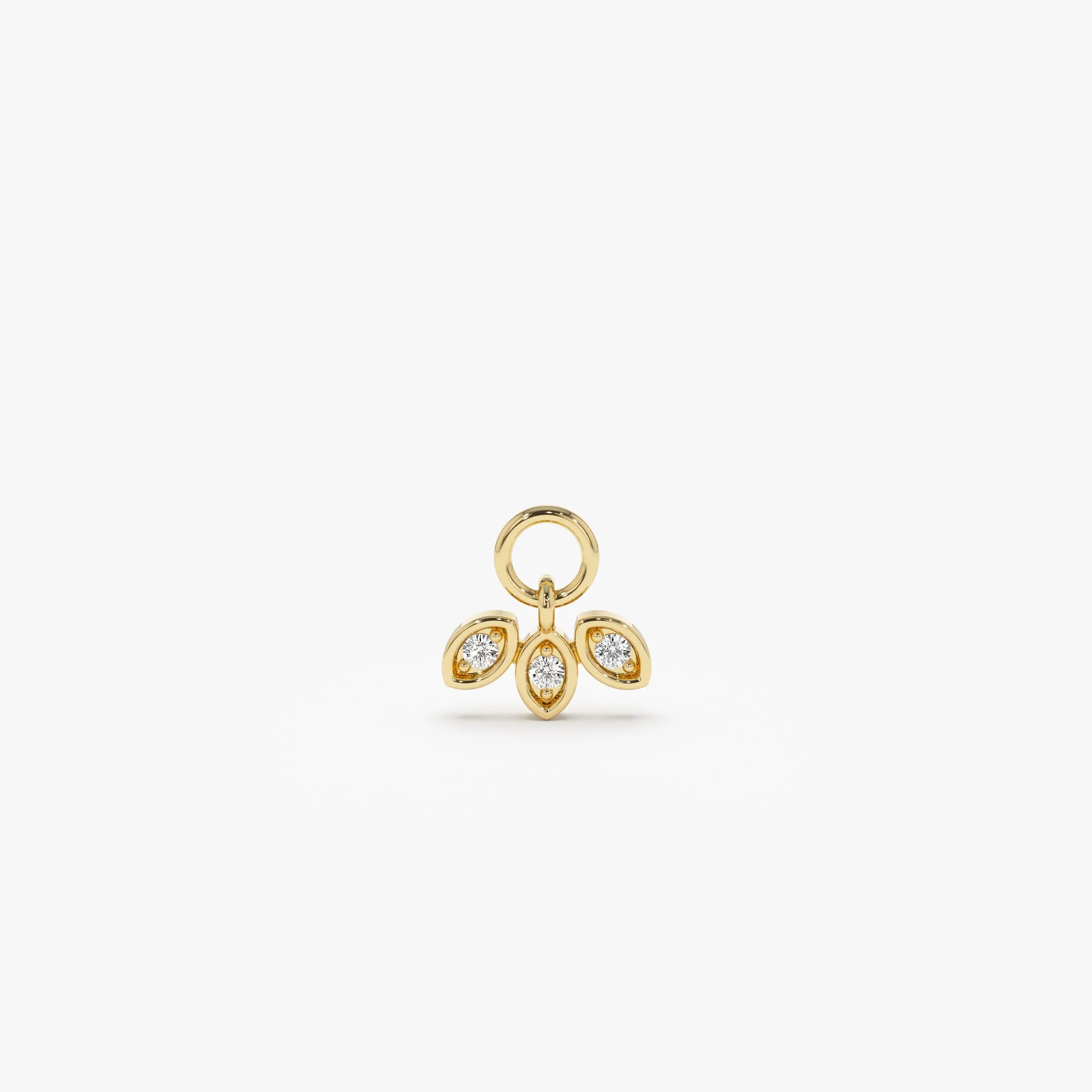 Leaf Shape Hoop Charm