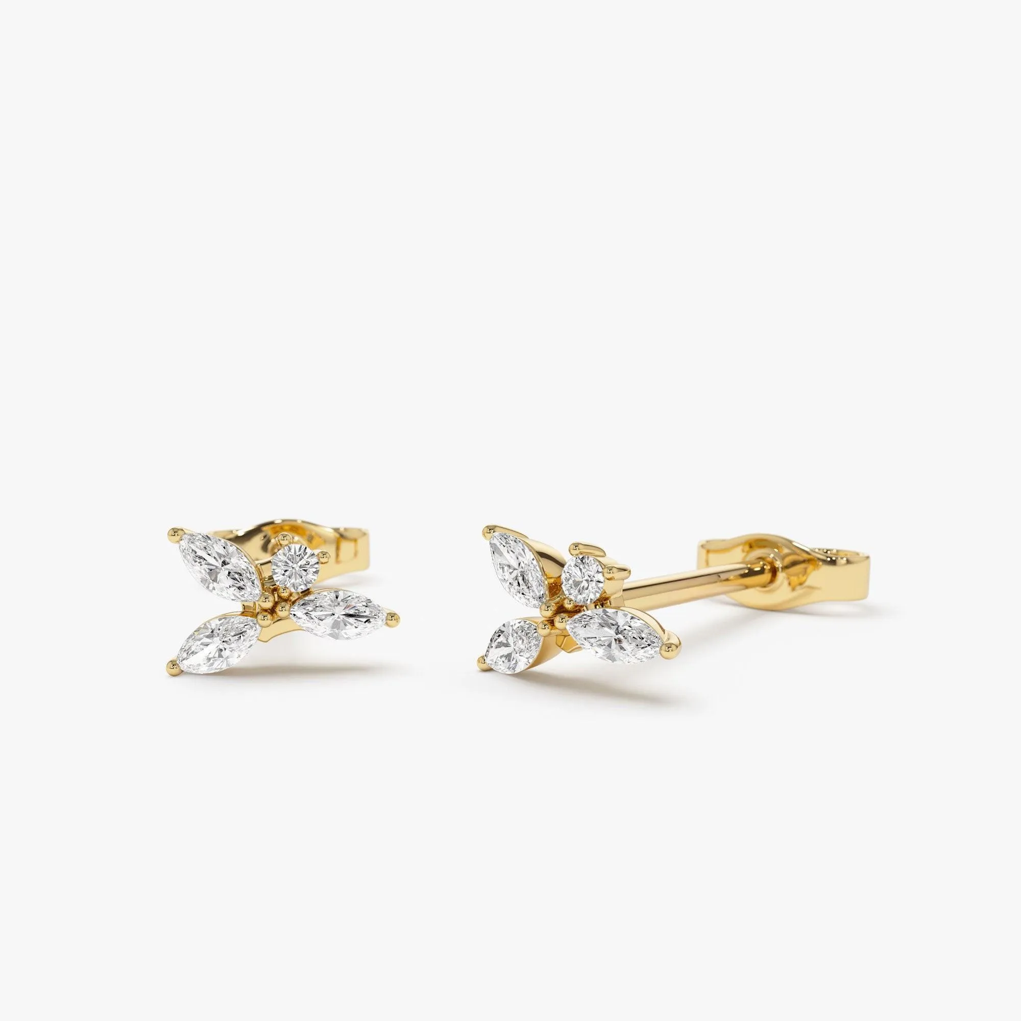 Marquise Diamond Cluster Studs 1 - Image 2