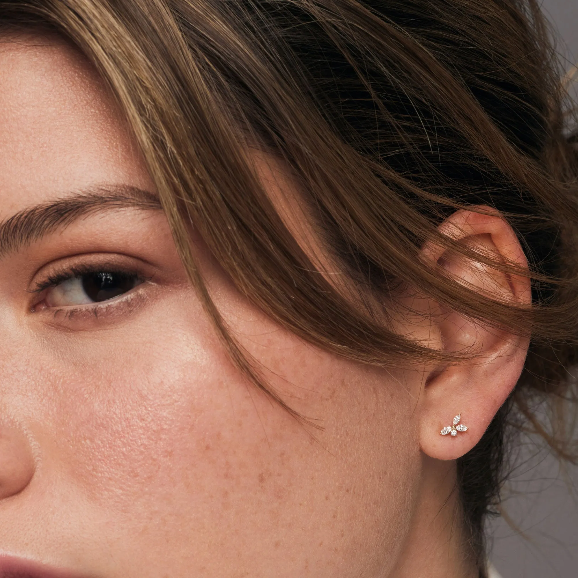 Marquise Diamond Cluster Studs 1 - Image 5
