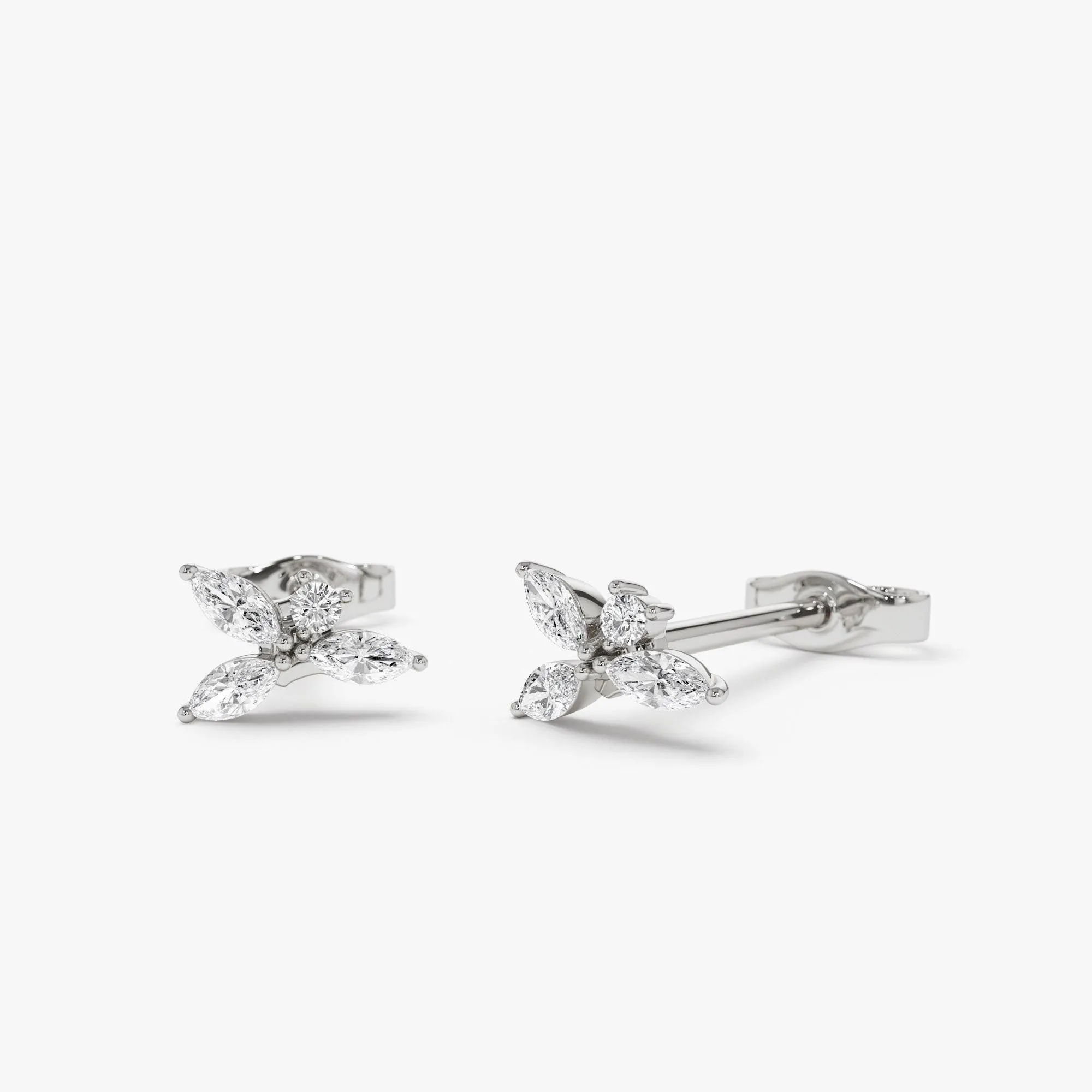 Marquise Diamond Cluster Studs 1 - Image 7