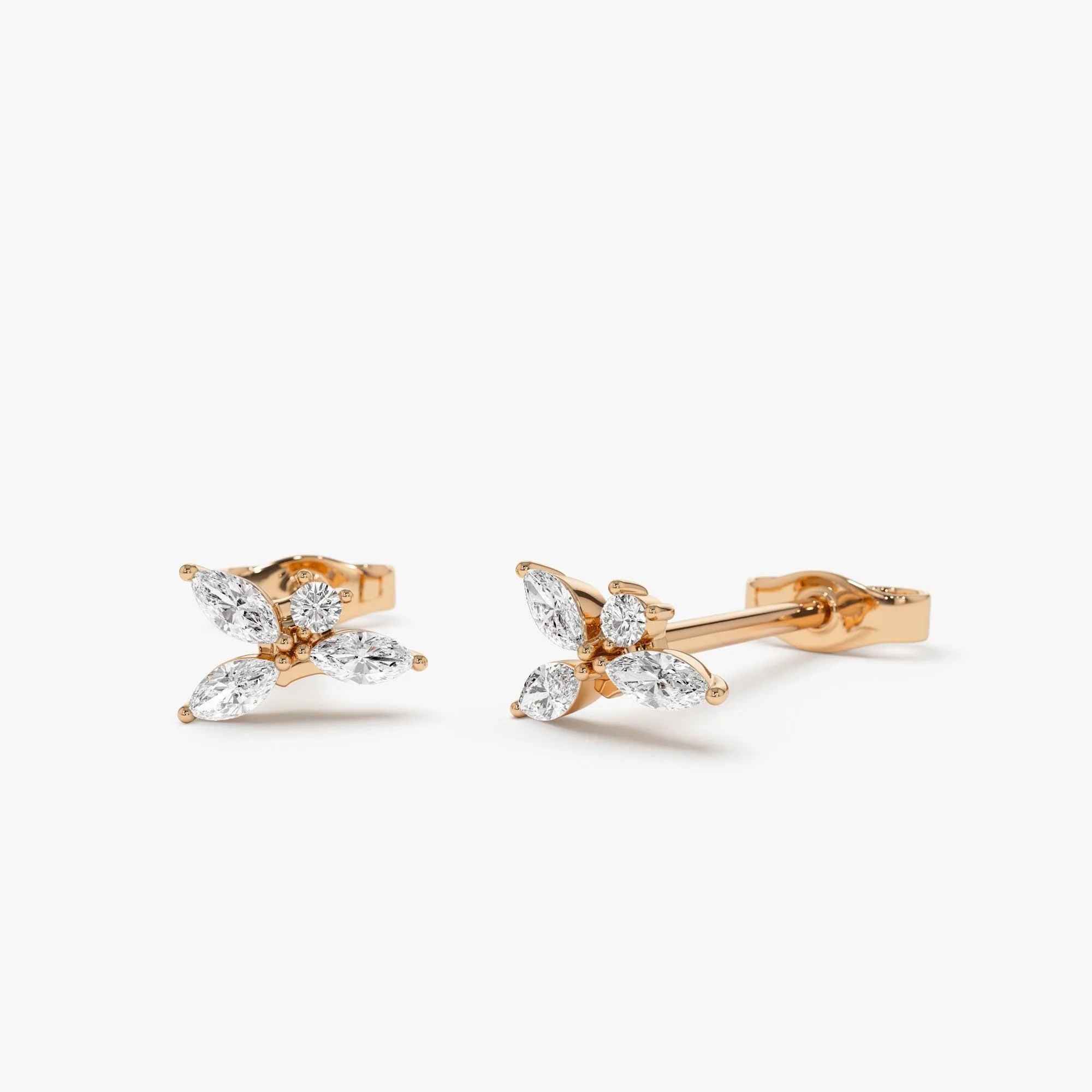 Marquise Diamond Cluster Studs 1 - Image 6