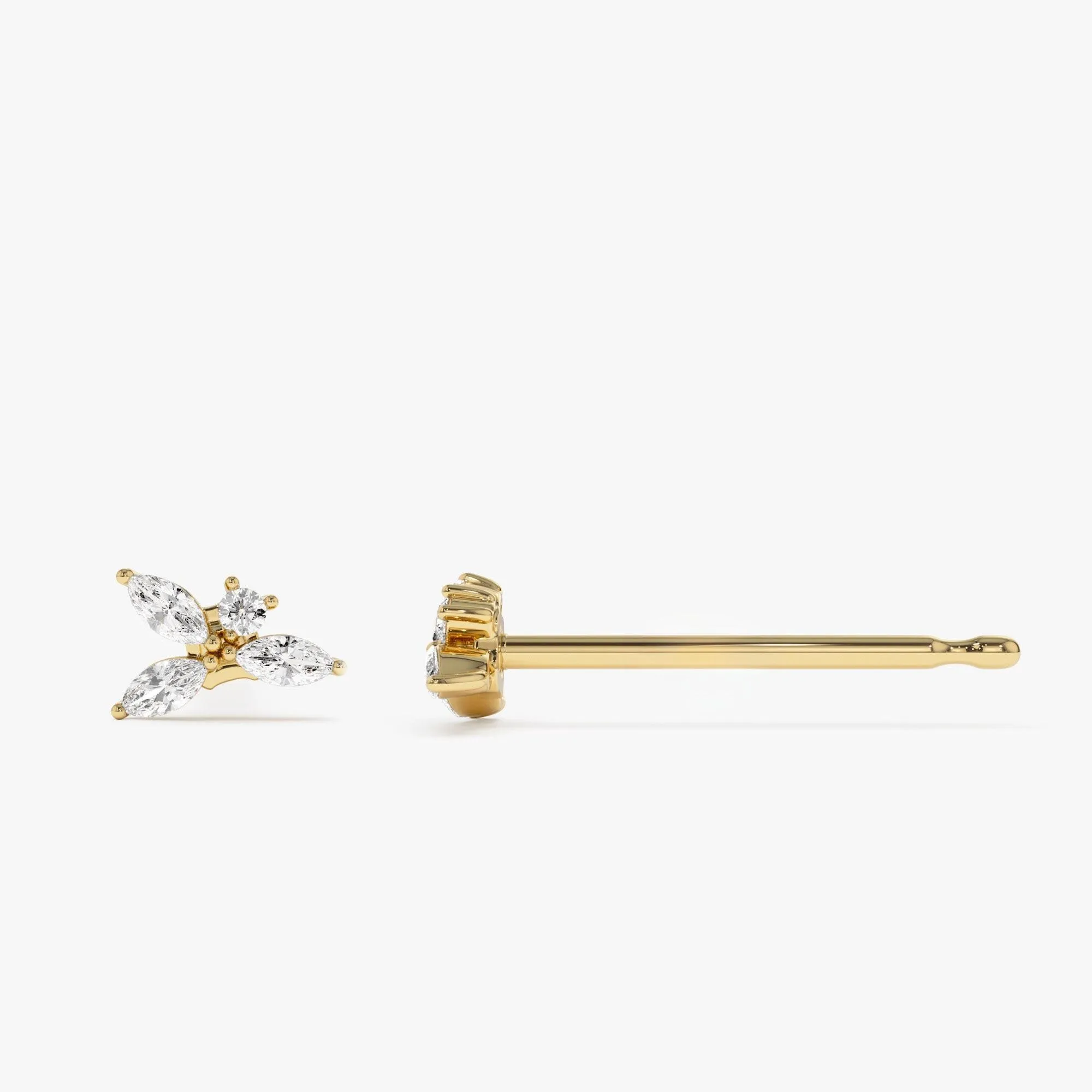Marquise Diamond Cluster Studs 1 - Image 4