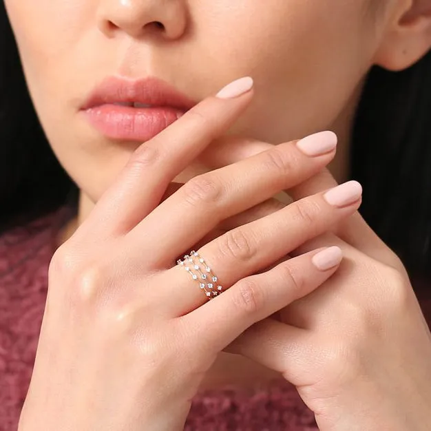 Petite Diamond Wedding Ring - Image 3