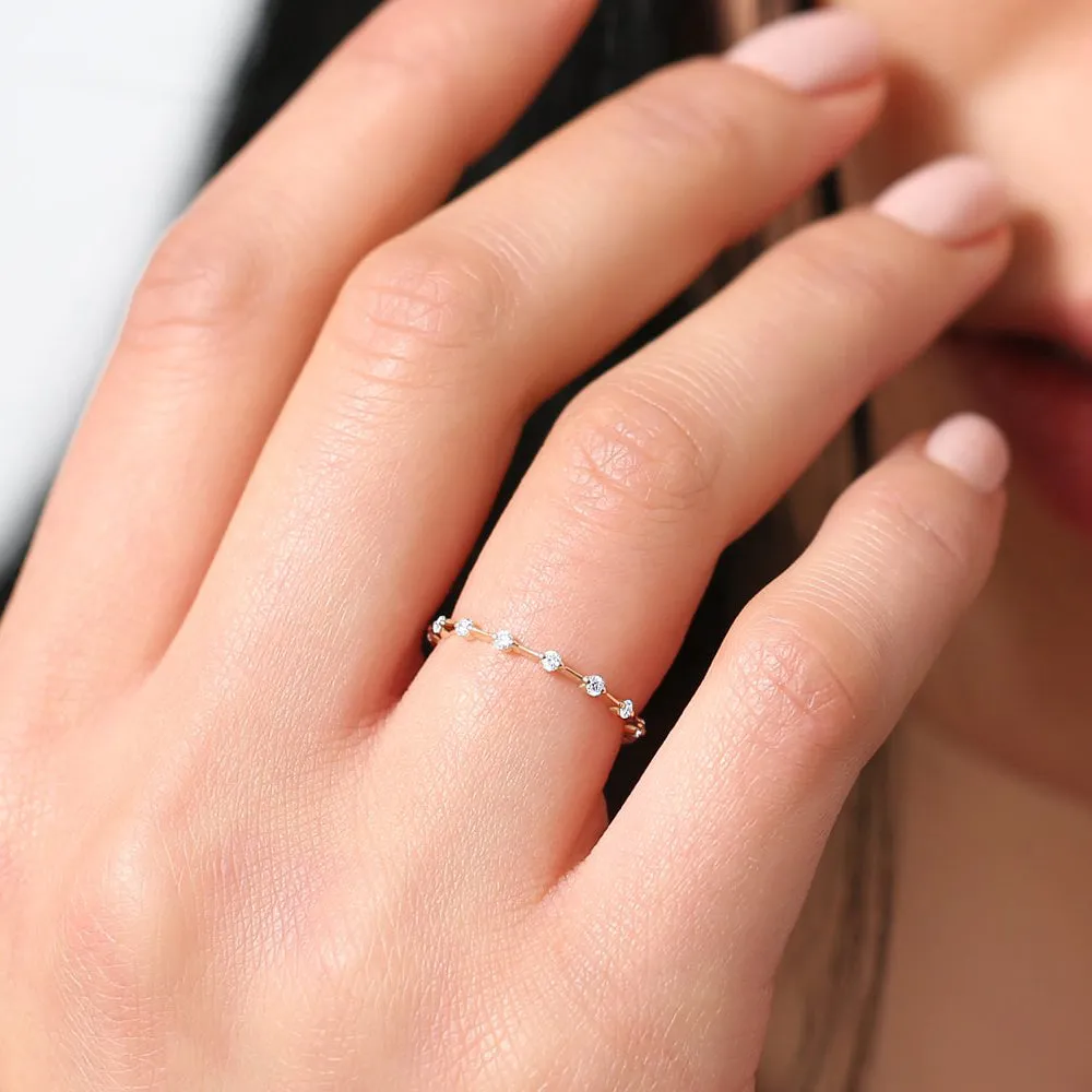 Petite Diamond Wedding Ring - Image 8