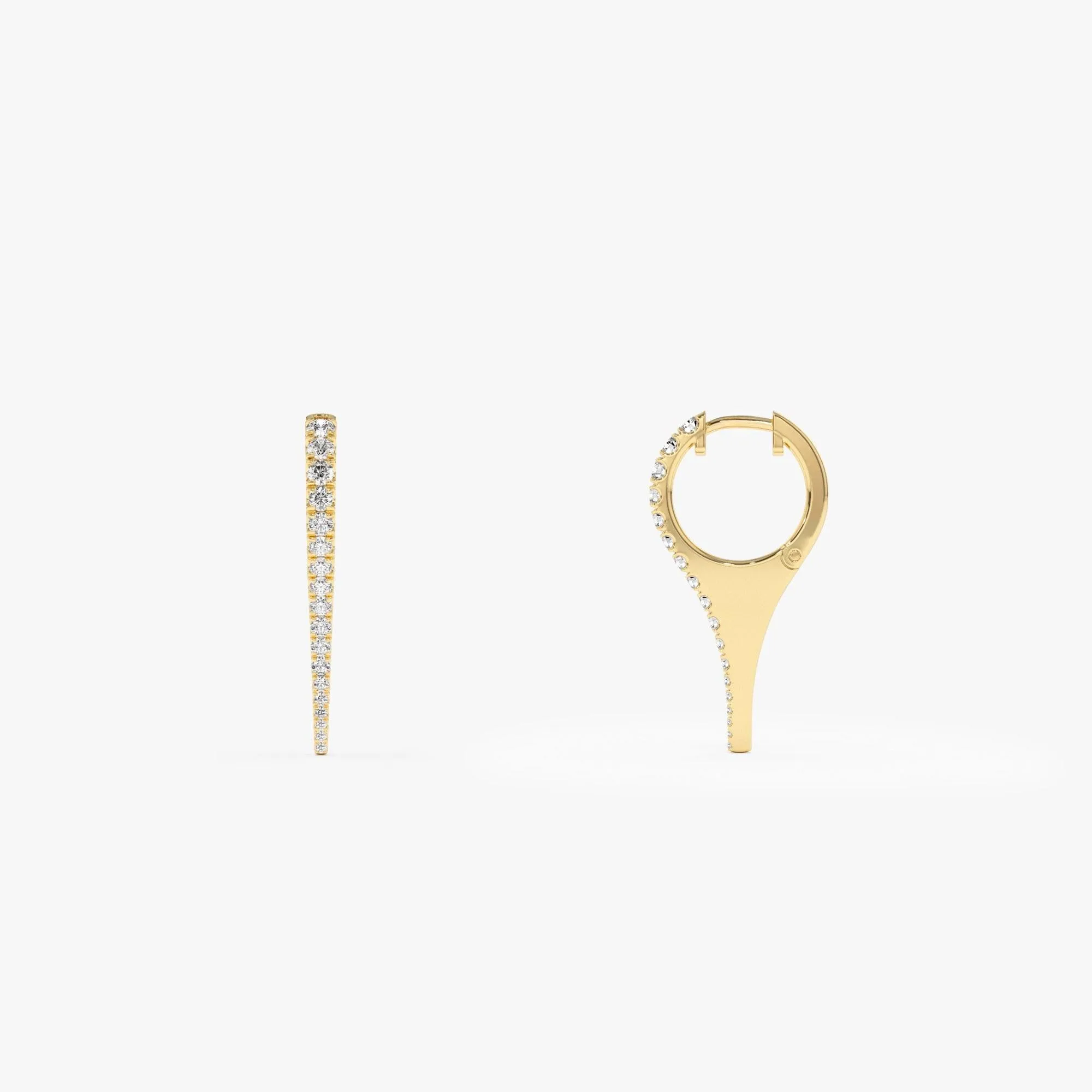 Small Diamond Dagger Earrings - Image 2