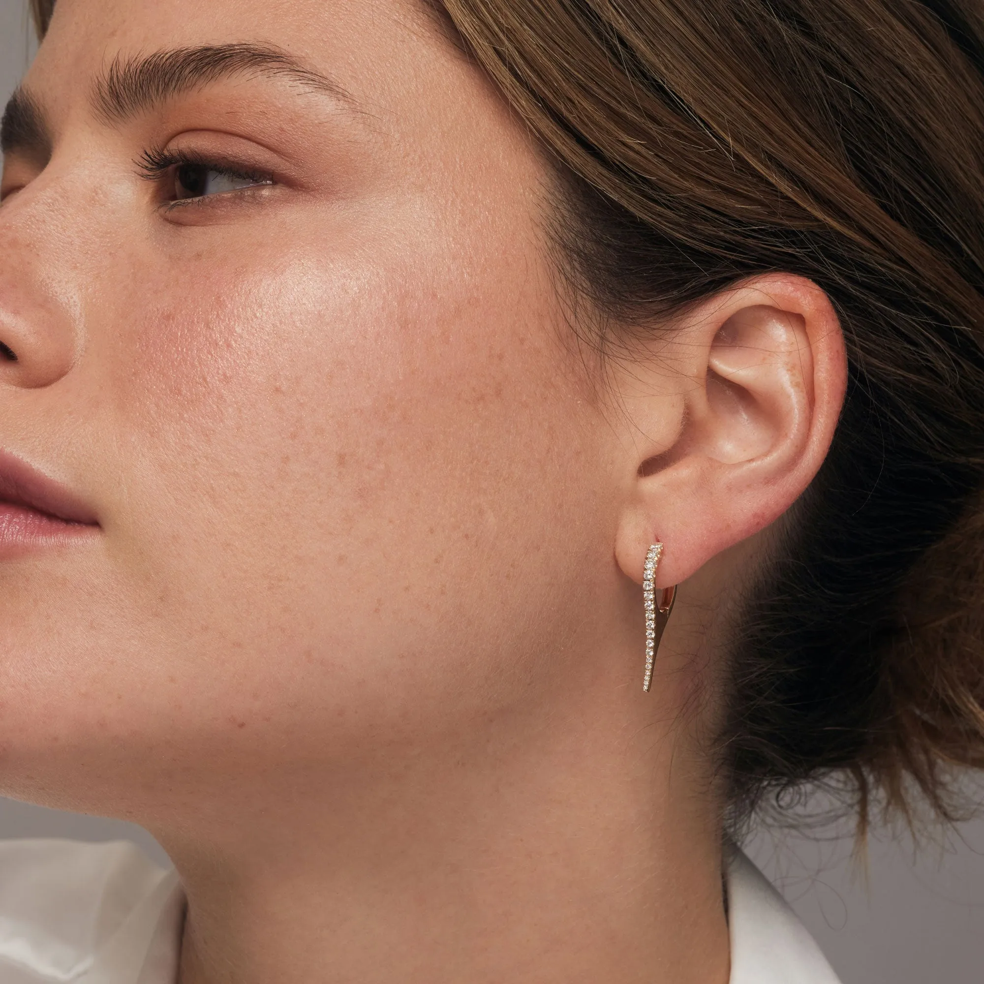 Small Diamond Dagger Earrings - Image 5