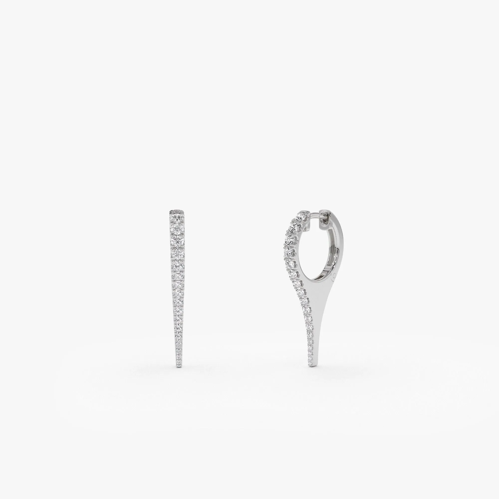 Small Diamond Dagger Earrings - Image 4