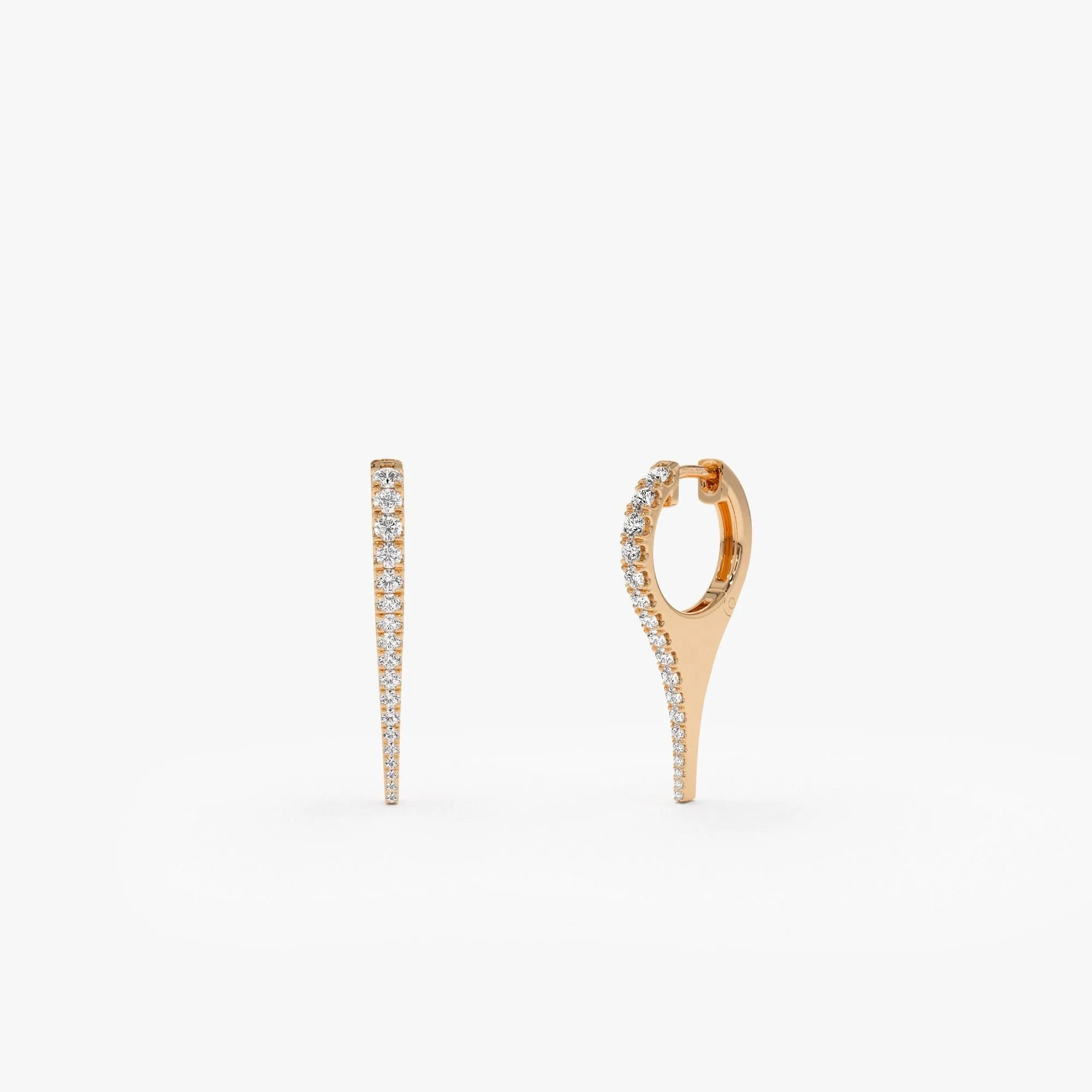 Small Diamond Dagger Earrings - Image 7